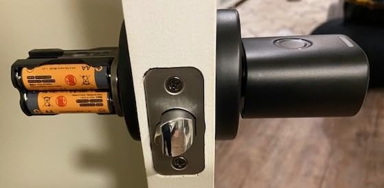 ThorBolt MD1 Fingerprint Door Knob Lock with Keypad, Black customer photo 2