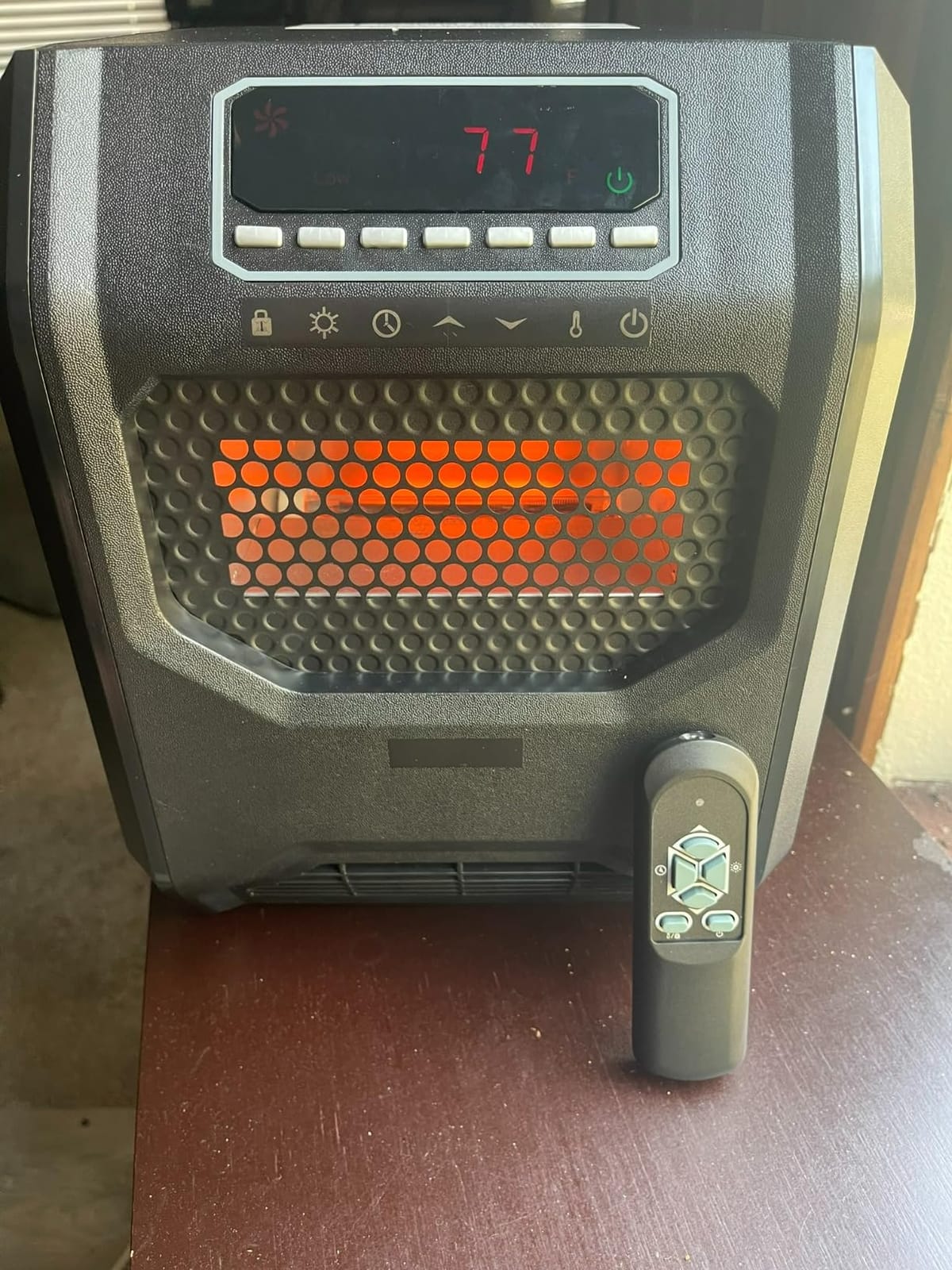 RealSmart 1500W Infrared Space Heater for Indoor Use | Electric Quartz Heater with Thermostat & ECO Mode, 12H Timer, Remote Control, Tip-Over & Overheat Protection Large Rooms customer photo 2