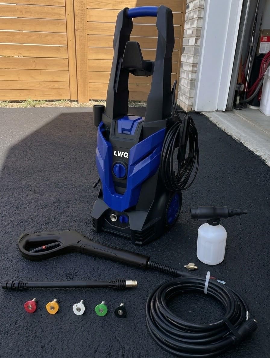Pressure Washer, Power Washer with 4 Quick Connect Nozzles, High Pressure Cleaning Machine with Foam Cannon for Cars/Fences/Driveways/Patios/Home Cleaning customer photo 2