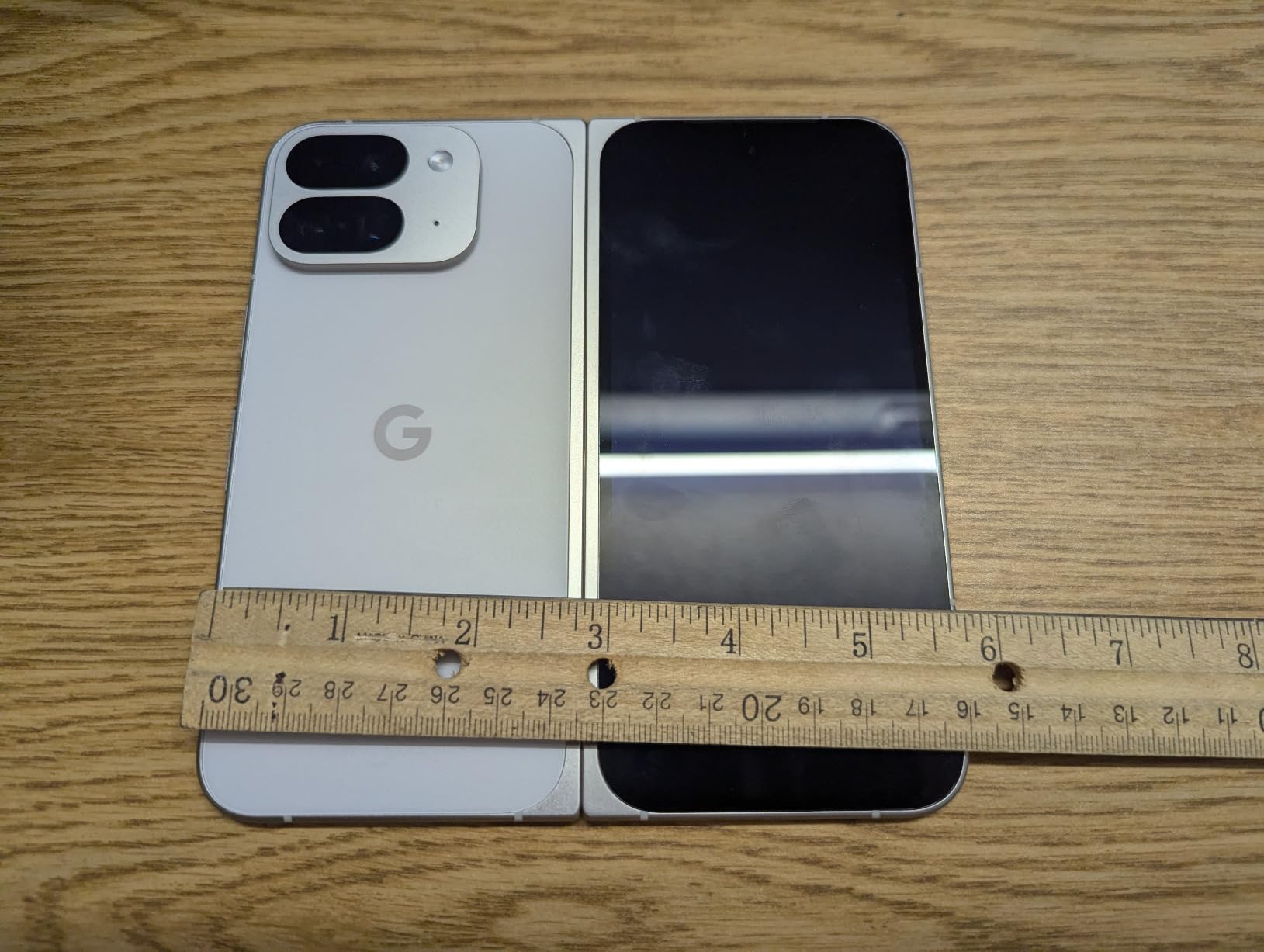 Google Pixel 9 Pro Fold - Unlocked Android Smartphone with Gemini - Advanced Triple Rear Camera System - Foldable Display - Hands-Free Video - Porcelain - 512 GB customer photo 1