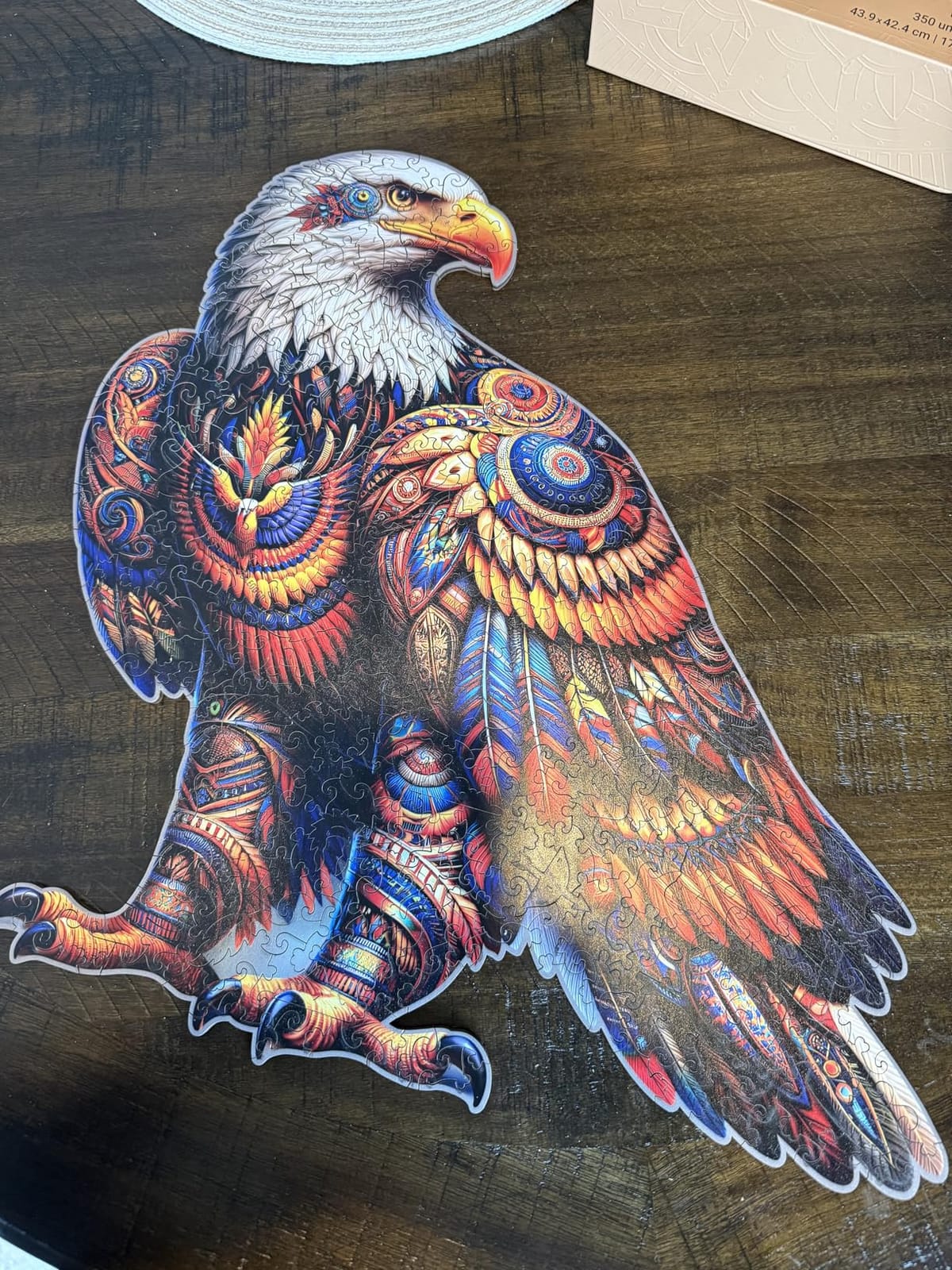 LEOGOR Wooden Jigsaw Puzzles for Adults - Vivid Eagle Odyssey 500 Piece Unique Animal Artwork, Thick Wood Boards, Mindful Family Activity Gift Wall Art Decor Set customer photo 1