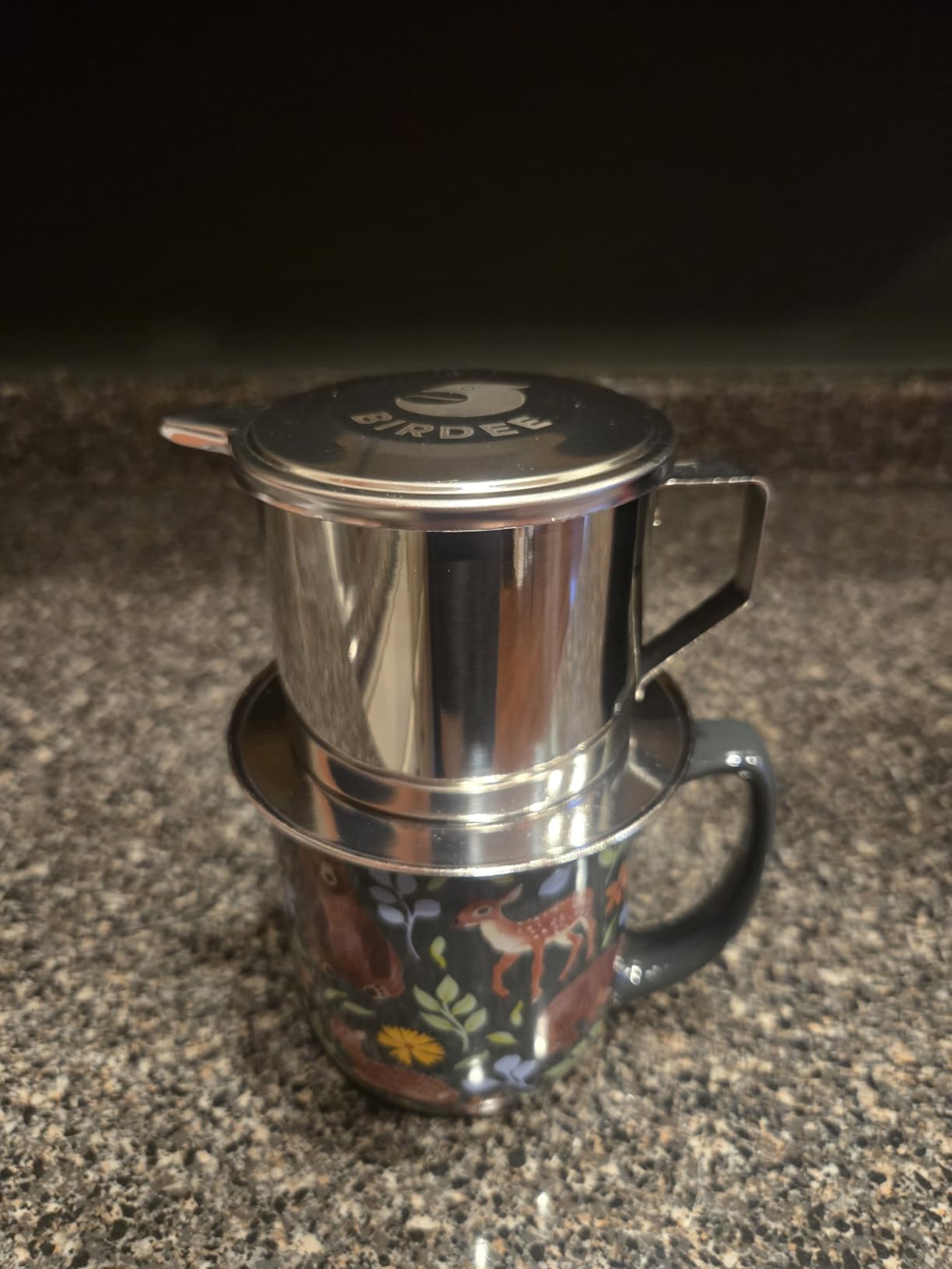 Birdee Vietnamese Coffee Dripper - 12 oz, Stainless Steel, Medium Drip Filter, Durable, Dishwasher Safe, Home Use, Travel, Camping, Gift Sets customer photo 2