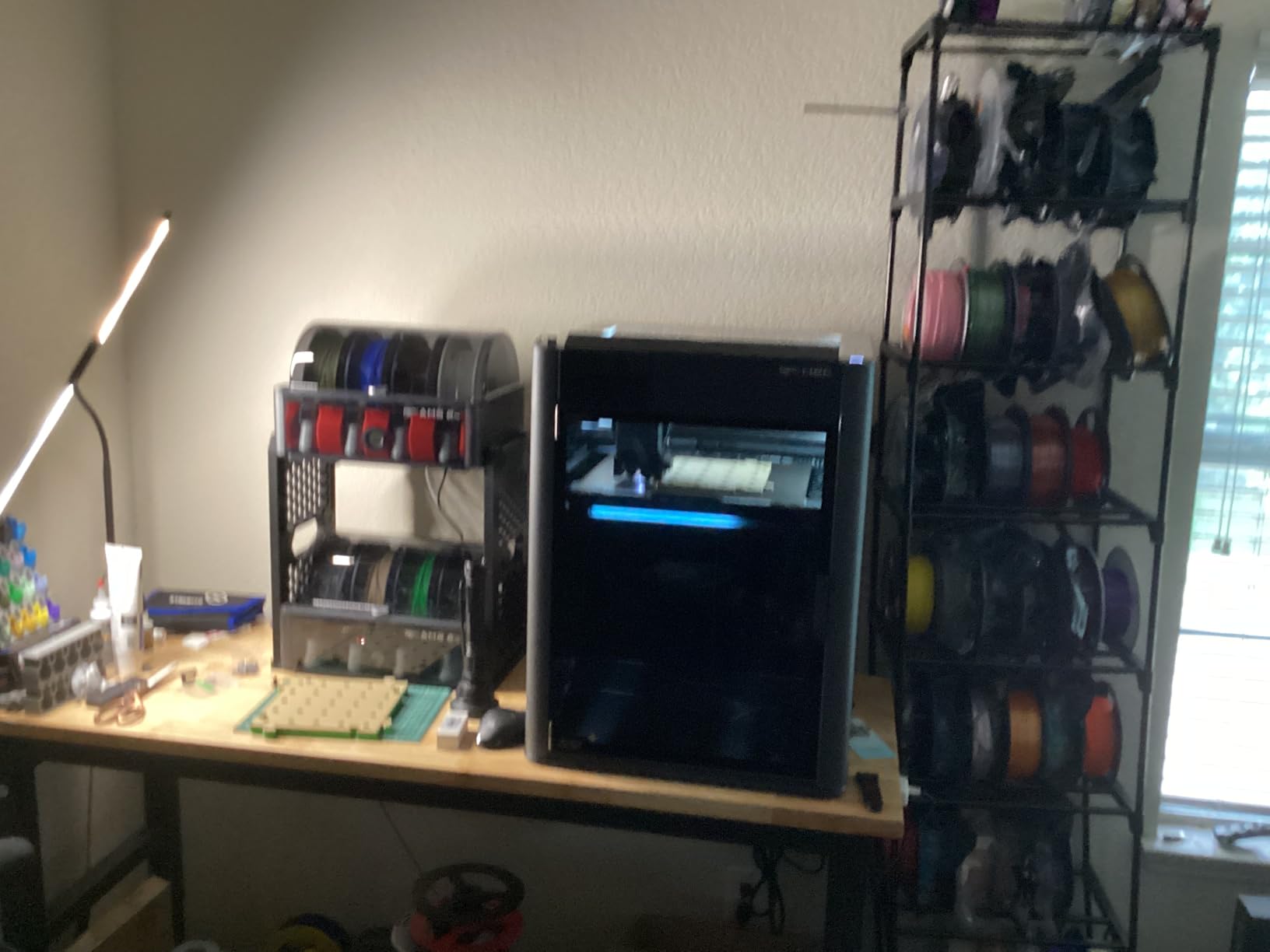 ENJOYWOOD Work Bench for Garage Adjustable 60 Inch Garage Workbench with Under Table Shelf, Pegboard, Power Outlets customer photo 1
