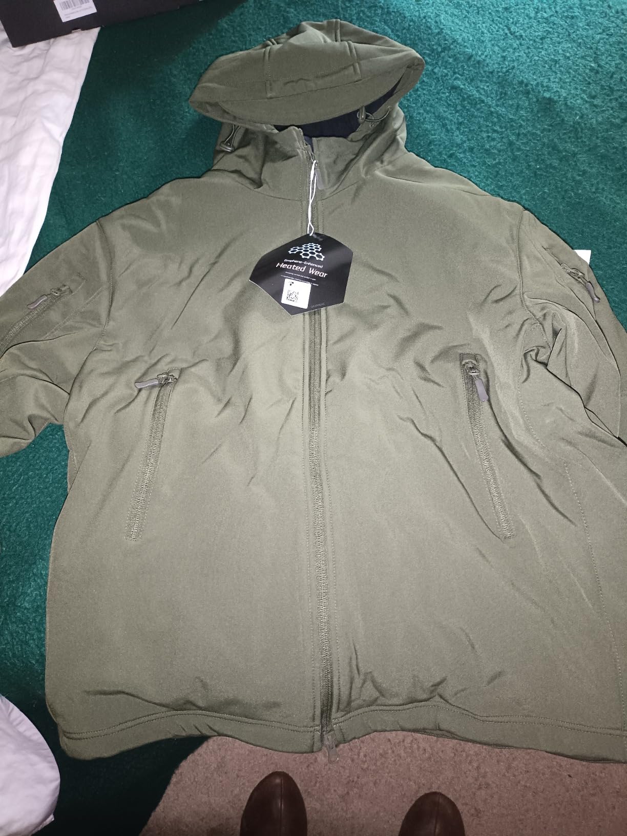 Wulcea Graphene Heated Soft Shell Jacket for Men 12V 18400mAh Large Capacity customer photo 1
