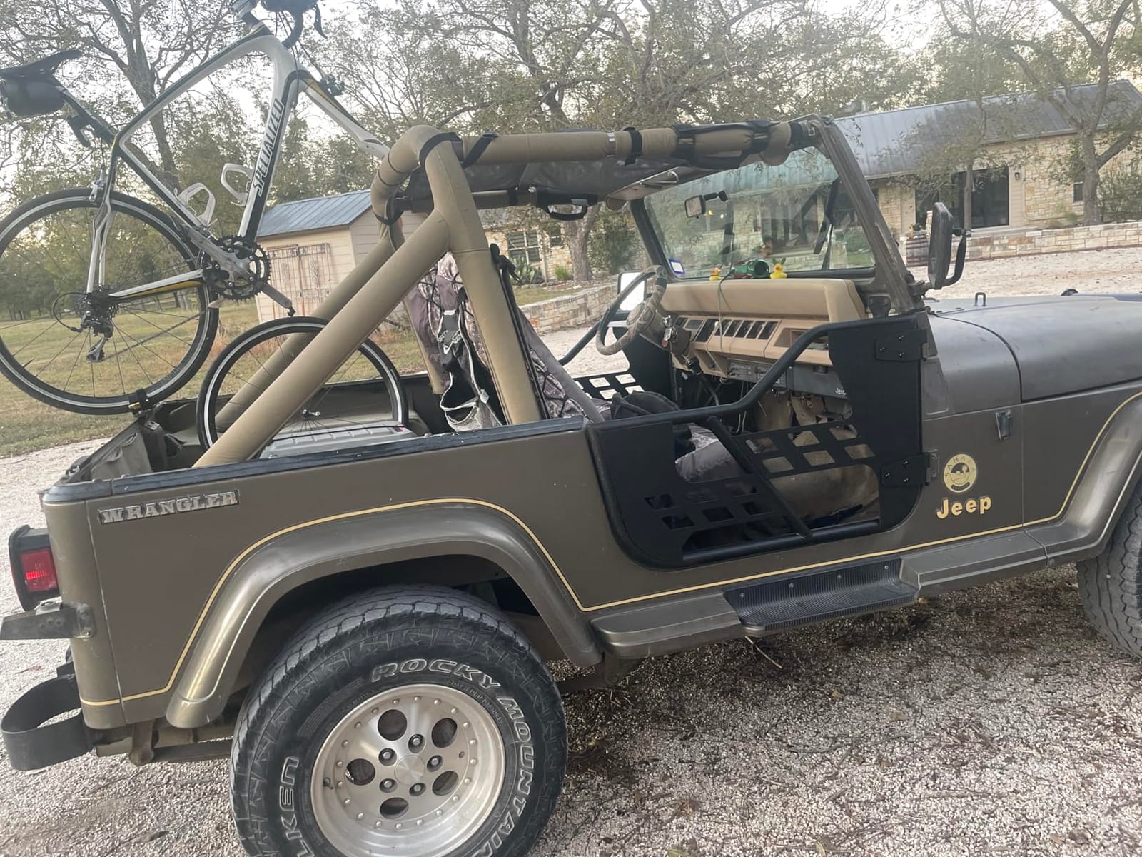 Hooke Road CJ7 YJ Tube Half Doors for 1976-1995 Jeep CJ-7 & Wrangler YJ, Heavy-duty Steel Offroad Tubular Trail Door Guards - 2PCS customer photo 2