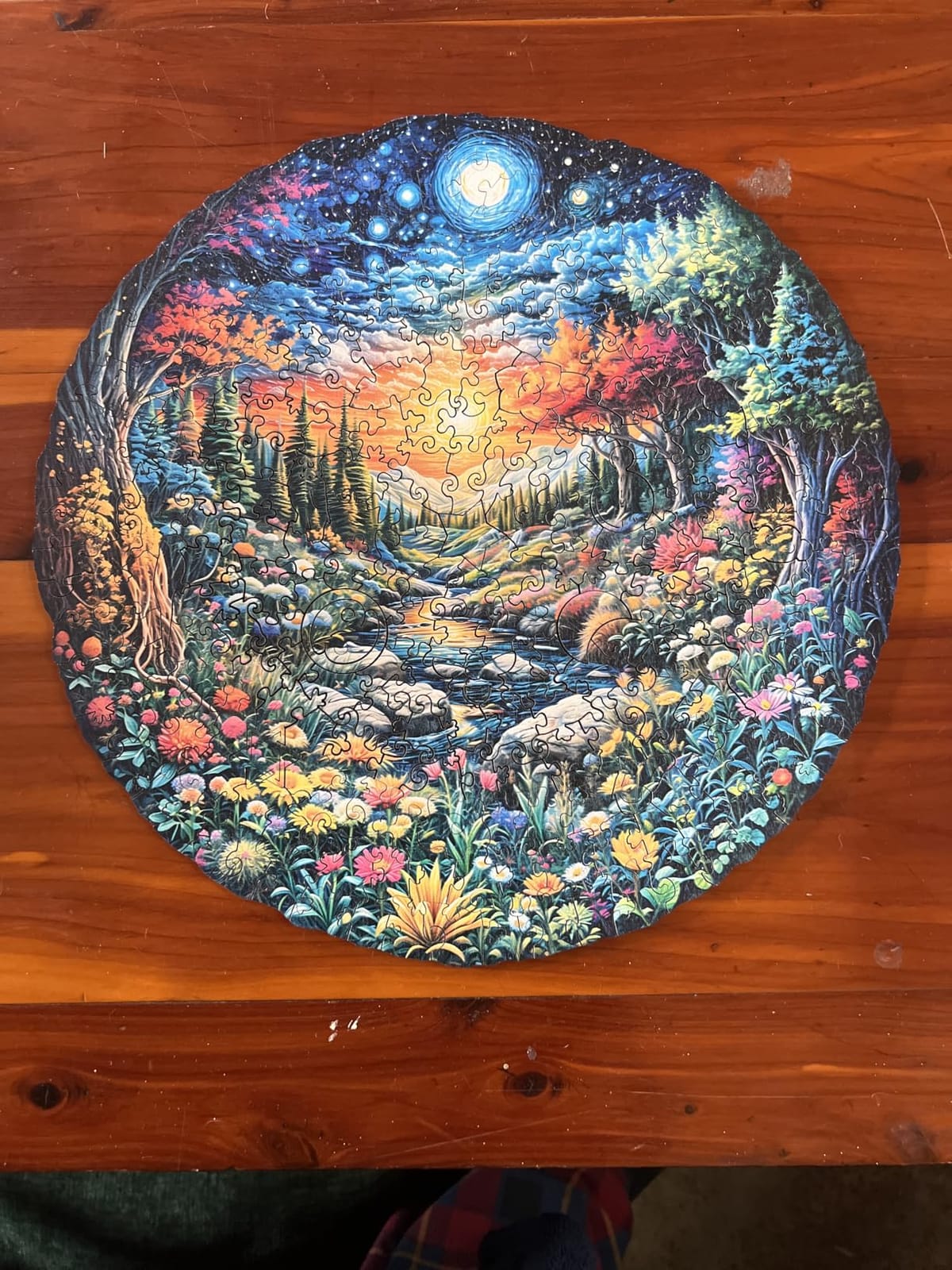 300 Pieces Wooden Puzzles, 3D Cave Forest Puzzle, Unique Animal Shaped Wood Challenging Jigsaw Puzzles Ideal for Adults, Premium Wood Gift Box 13.4x13.3in customer photo 2