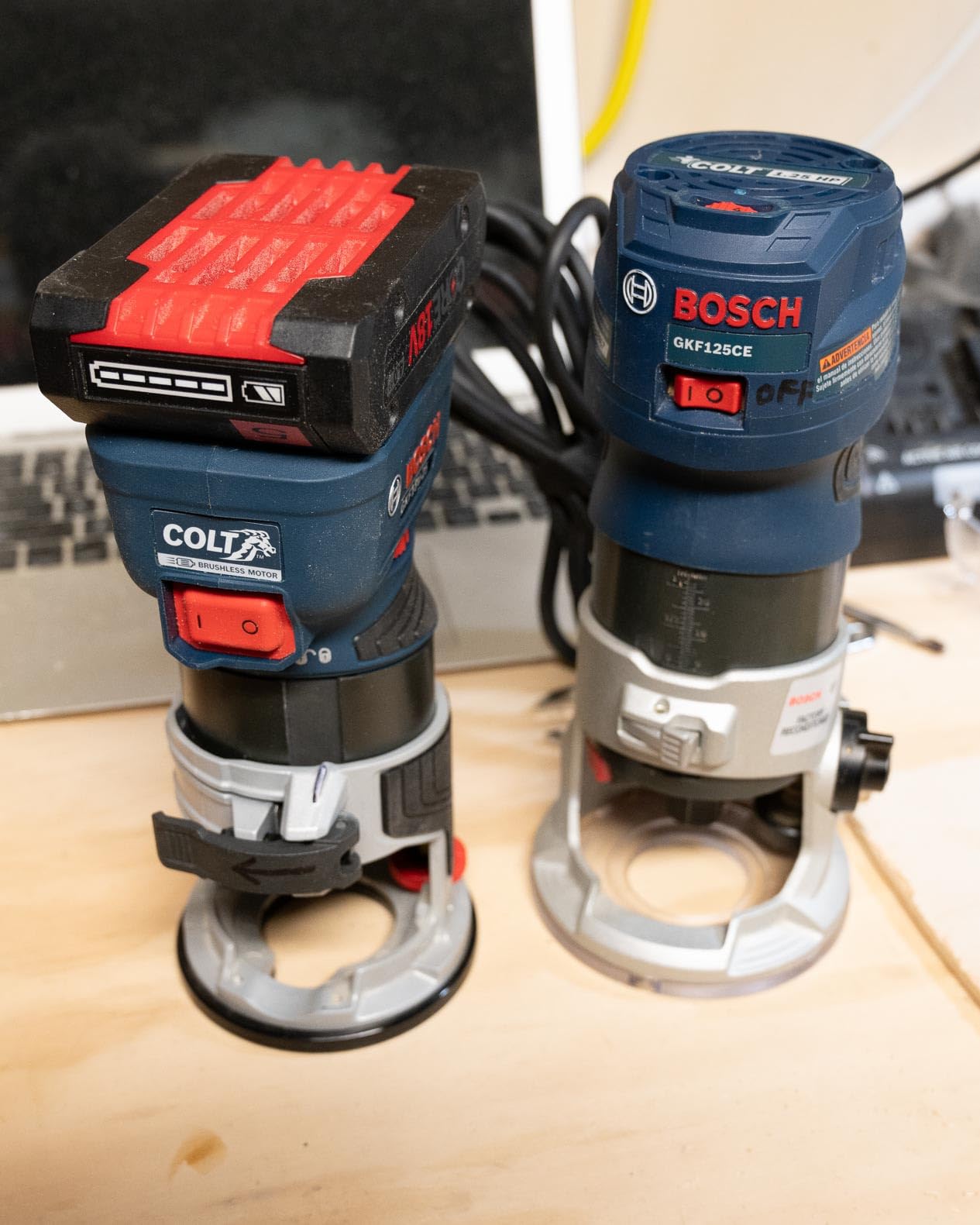 BOSCH GKF18V-25N 18V Brushless Colt™ Palm Router | Cordless Power and Precision for Woodworking Projects - Includes Dust Extraction System and Variable Speed Control (Bare Tool) customer photo 2