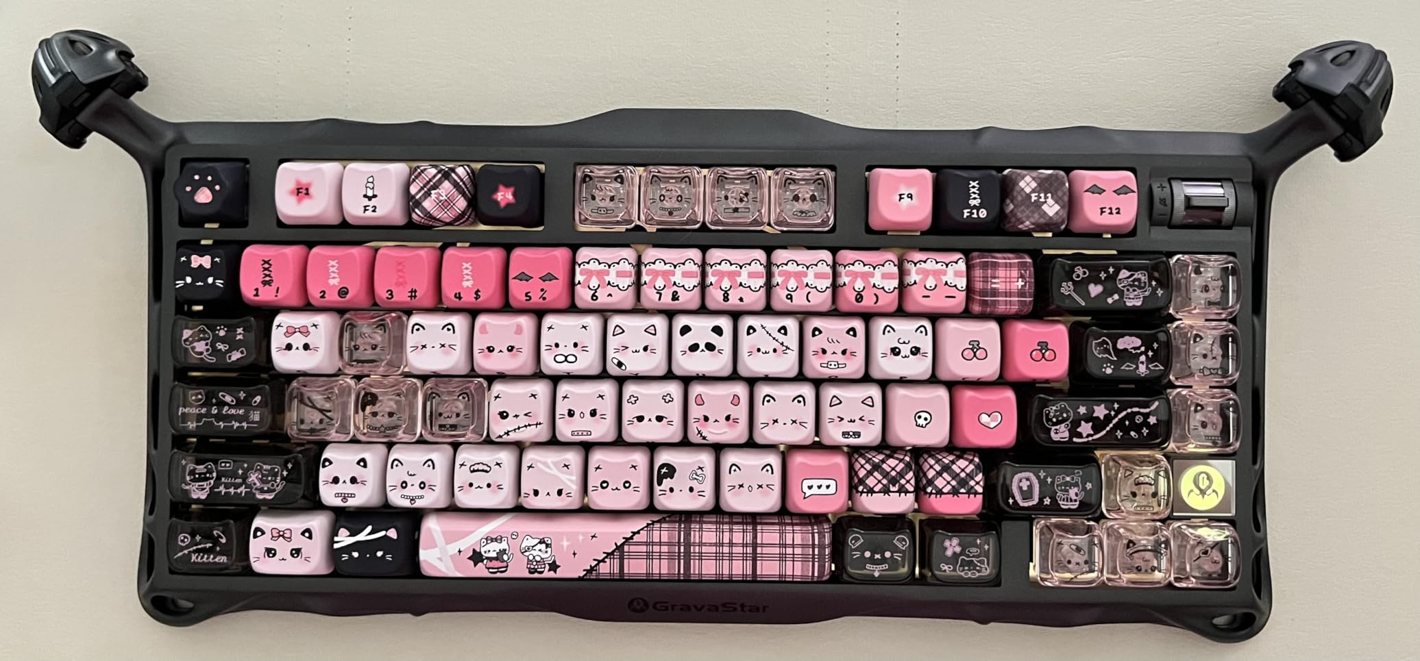 GravaStar Mercury K1 Pro 75% Wireless Mechanical Gaming Keyboard, Hot-Swap | Tri-Mode BT/2.4GHz/Wired, Linear Switch, Gasket Mount, RGB Backlit, Aluminum Alloy, QMK Custom Keyboard with Knob for Win/Mac customer photo 2