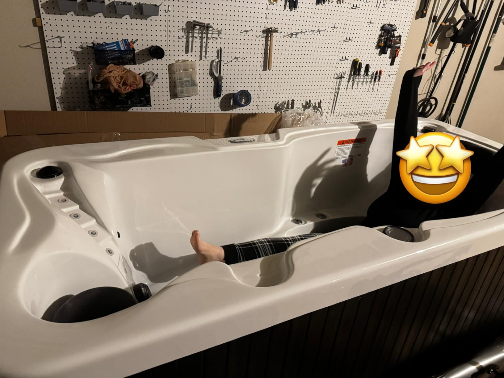 Hudson Bay HBSL 1-Person Hot Tub with 19 Therapy Jets and Digital Controls - White Acrylic Interior and Mocha Exterior Cabinet - Ideal for Indoor/Outdoor - Small and Portable Spa customer photo 2
