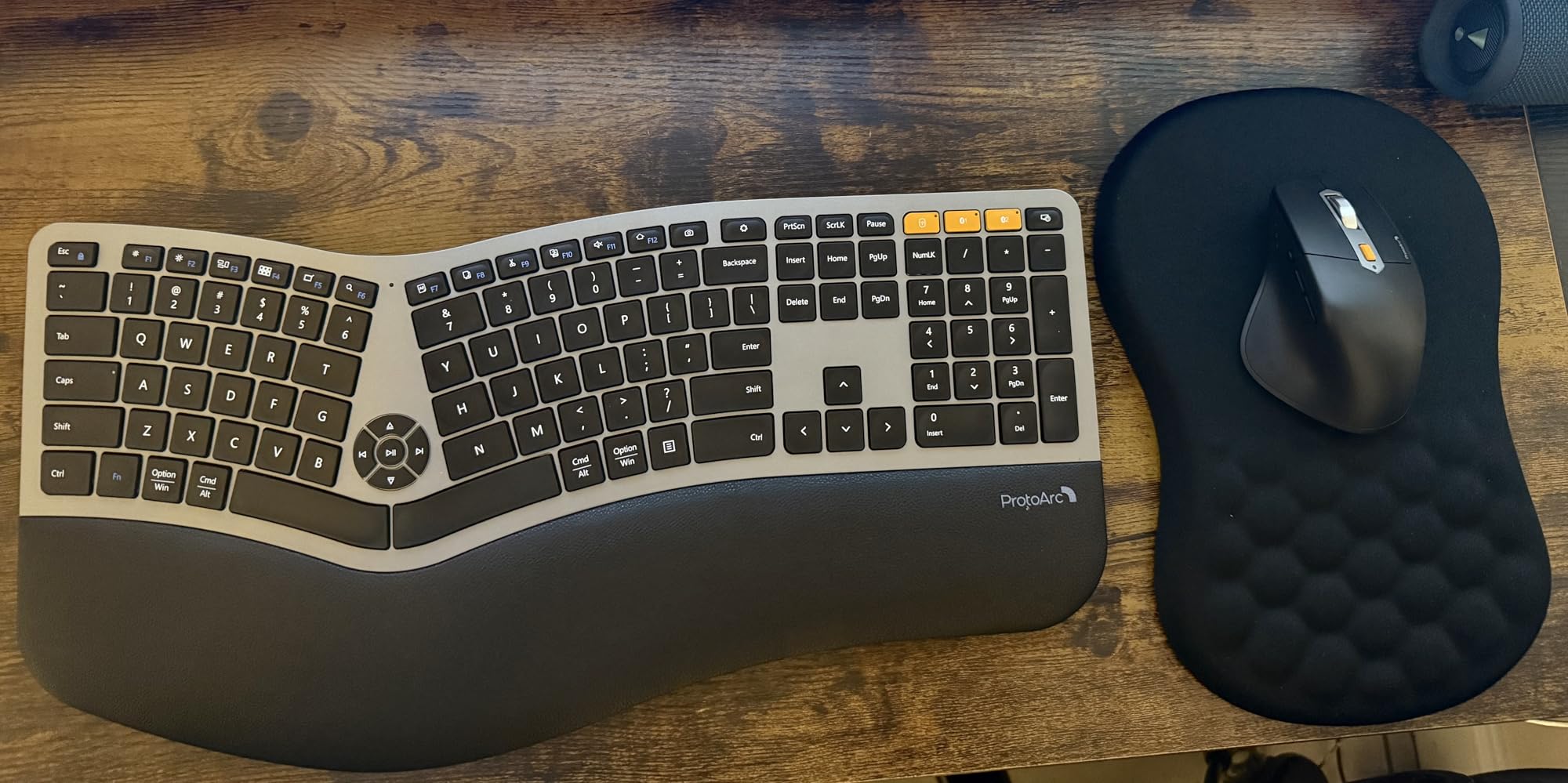 ProtoArc EKM01 Plus Wireless Ergonomic Keyboard Mouse Combo - Black, Full-size Split Keyboard with Cushioned Wrist Rest, Ergonomic Mouse, 3-Device Bluetooth/2.4G, USB-C Rechargeable customer photo 2