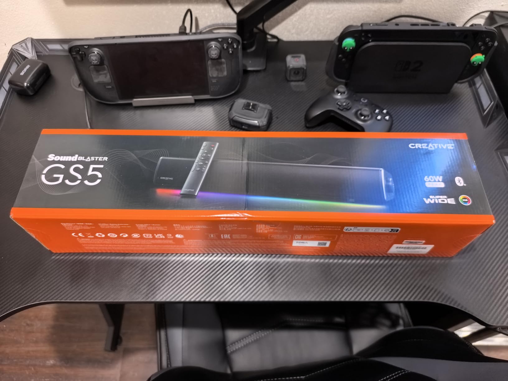 Sound Blaster GS5 Compact RGB Gaming Soundbar, For TV and PC, Black | RGB Gaming Soundbar, Bluetooth, USB-C, SuperWide, Desktop Audio, TV, PC, Immersive Sound customer photo 1
