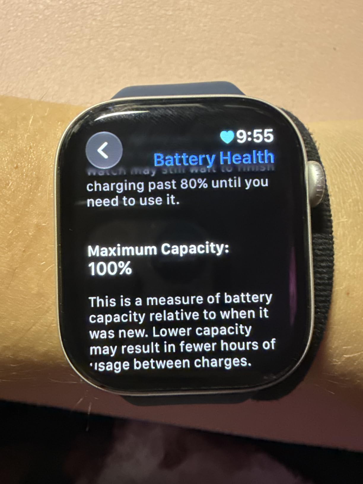Apple Watch Series 10 [GPS, 46mm] - Silver Aluminum Case with Denim Sport Band, S/M (Renewed) customer photo 1
