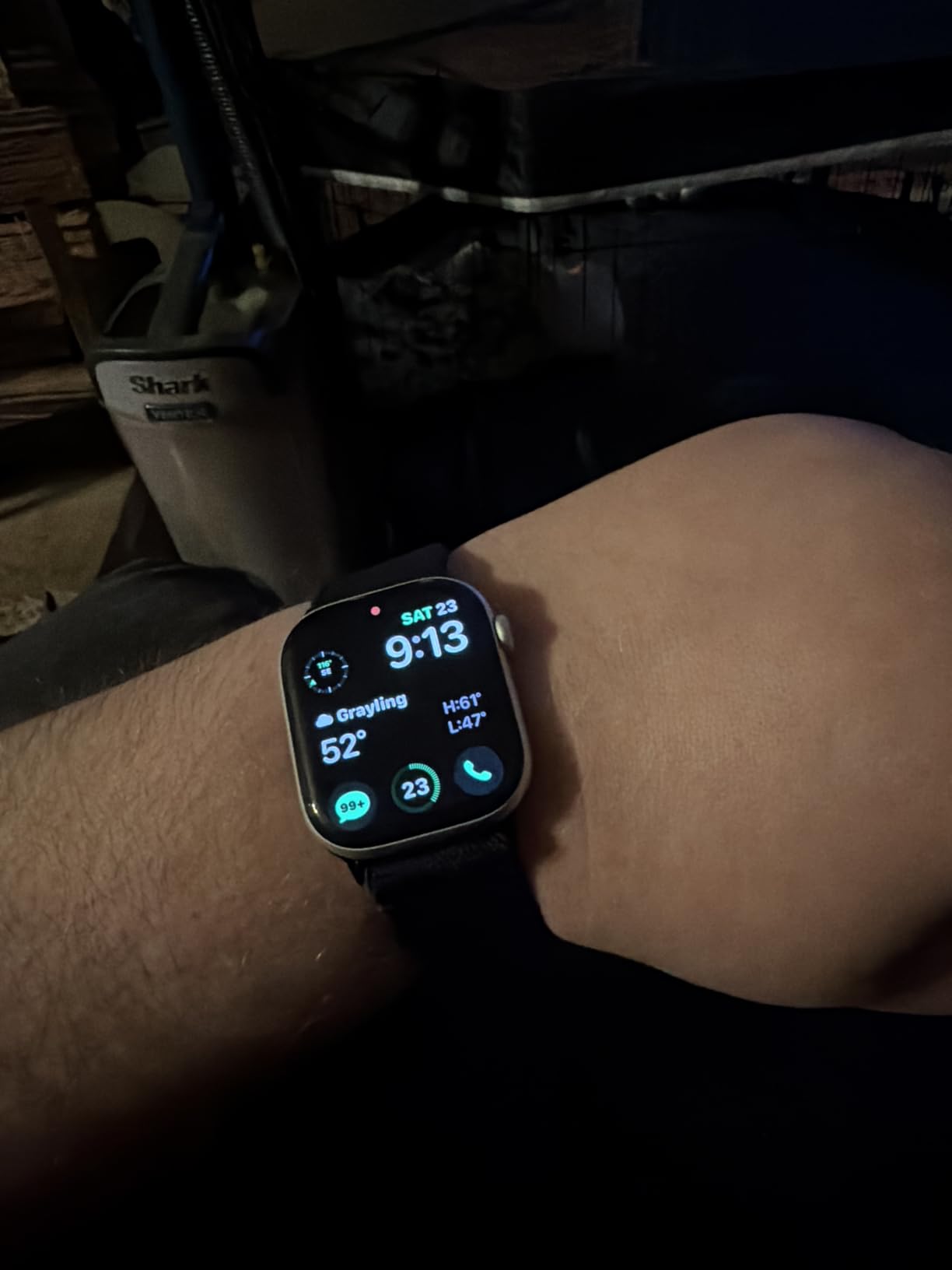 Apple Watch Series 10 [GPS, 46mm] - Silver Aluminum Case with Denim Sport Band, S/M (Renewed) customer photo 2