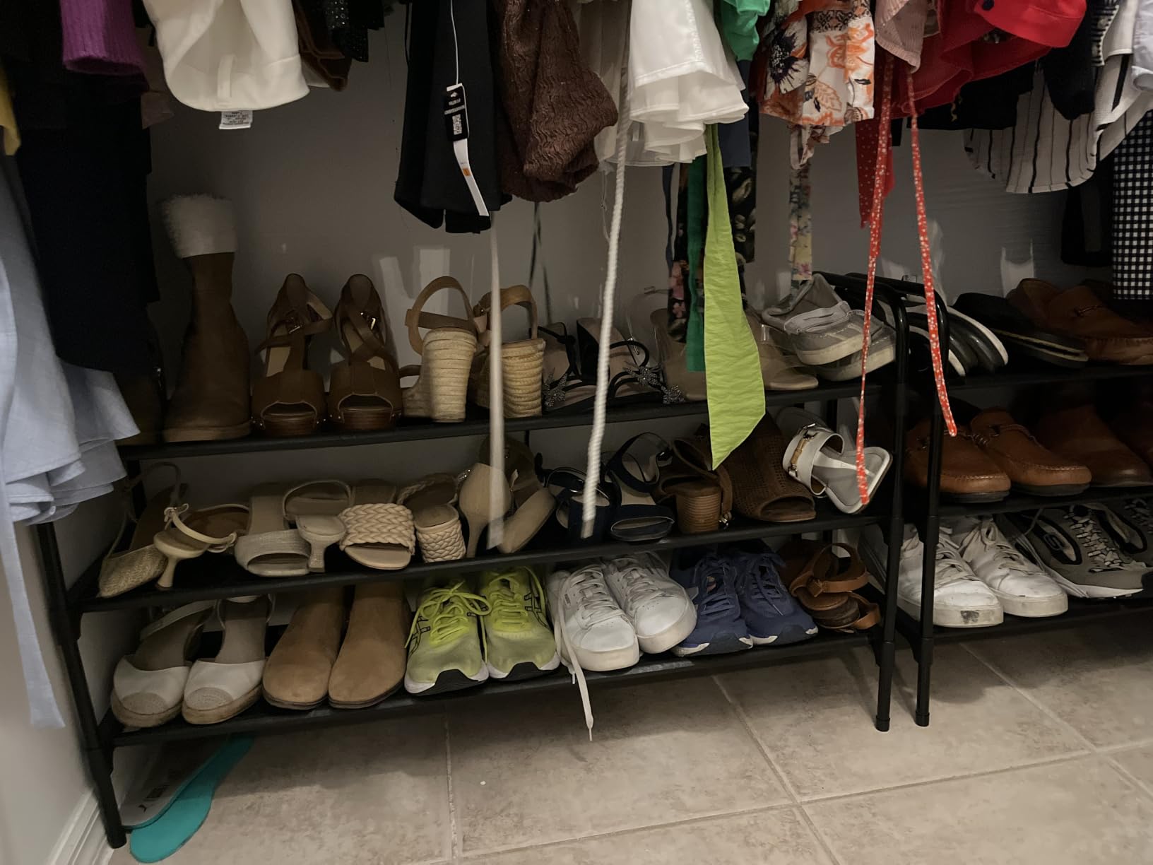 Kitsure Extra-Long Shoe Rack for Closet, 39.0