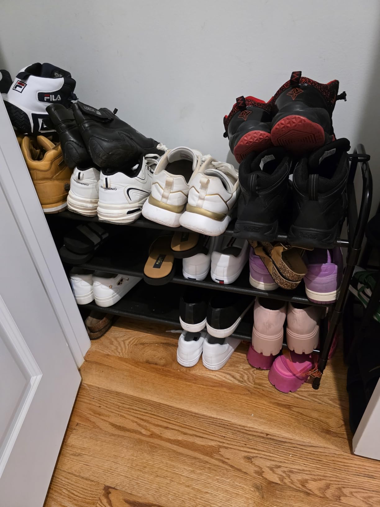 Kitsure Extra-Long Shoe Rack for Closet, 39.0