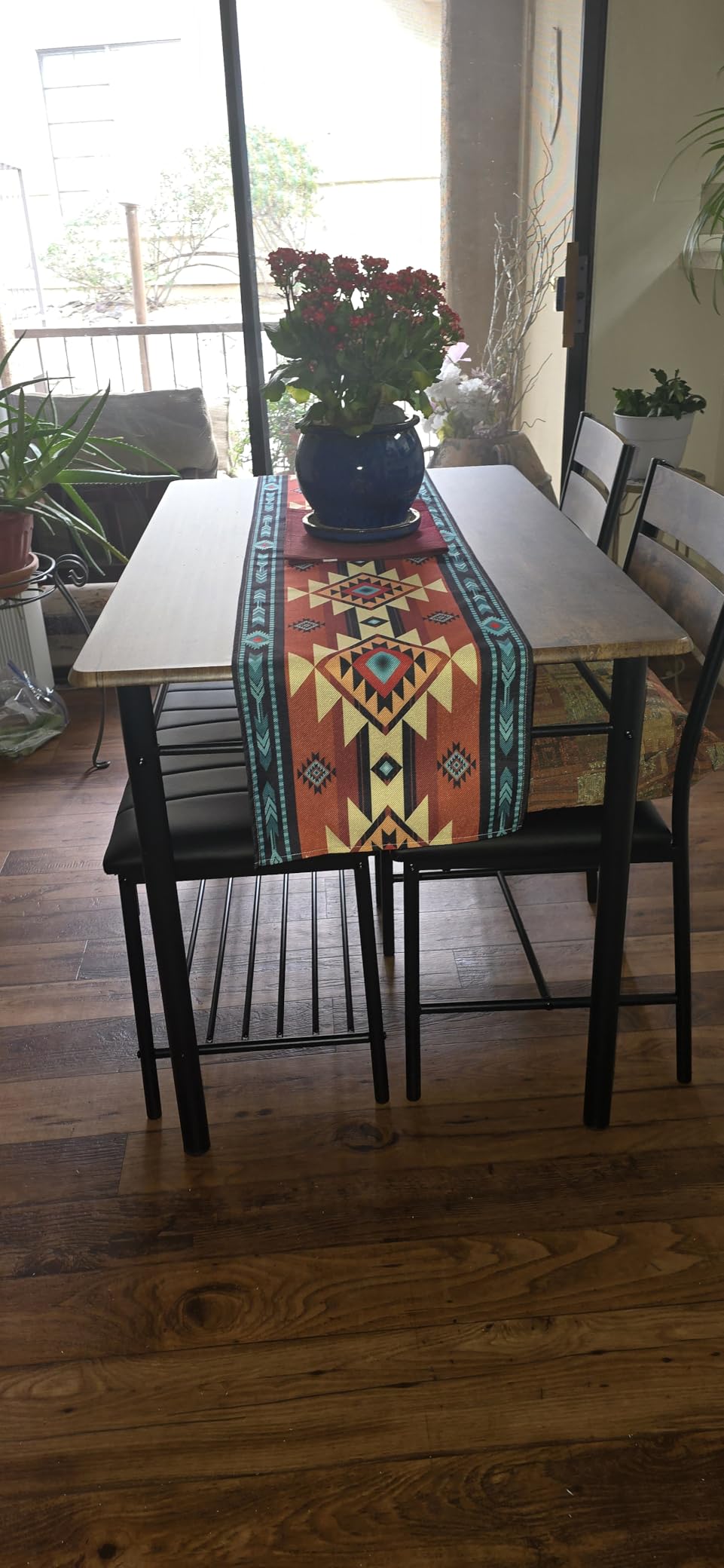 IRONCK Dining Table Set for 4, Kitchen Table and Chairs Set, Rustic Brown customer photo 1