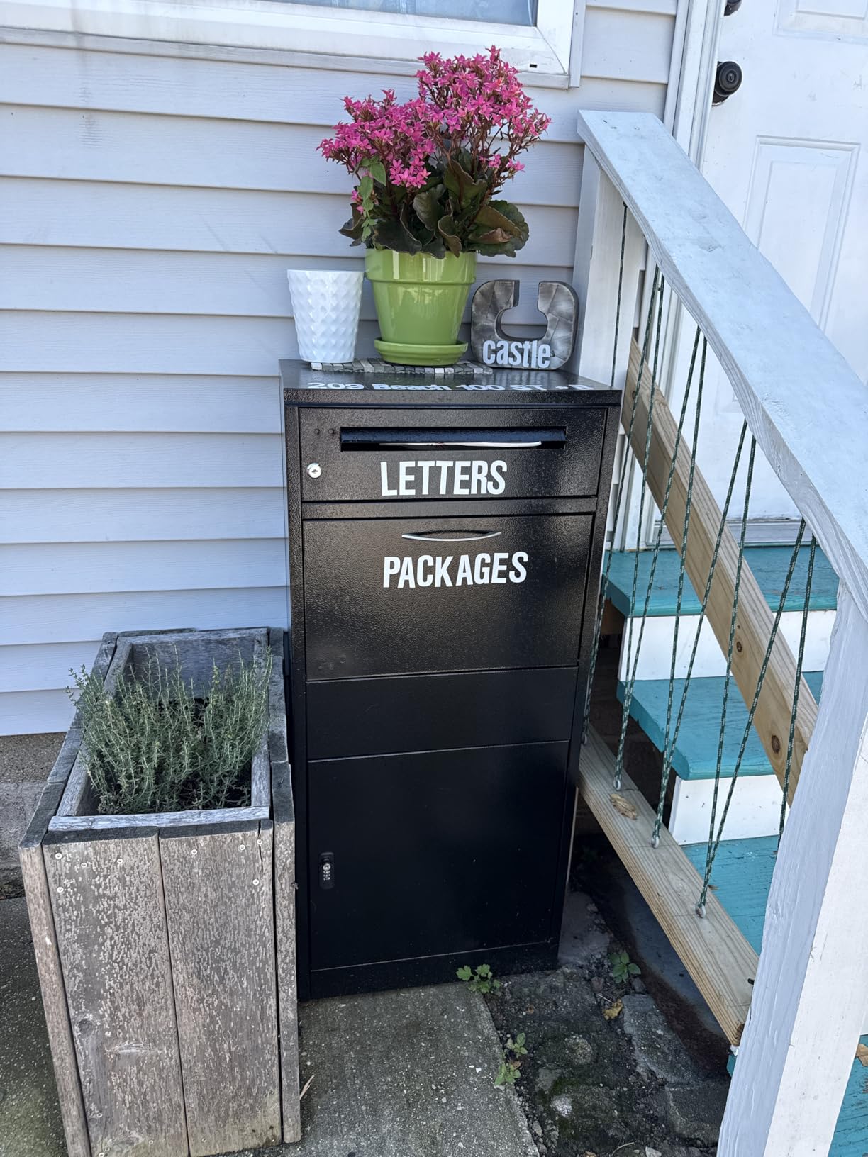 Package Delivery Boxes & Mailbox for Outside, Large Parcel Drop Box with Coded Lock, Made of Steel Mailbox with Waterproof Anti-Theft Function, Not Easy Deformed for Home, Porch, Business, Curbside customer photo 1