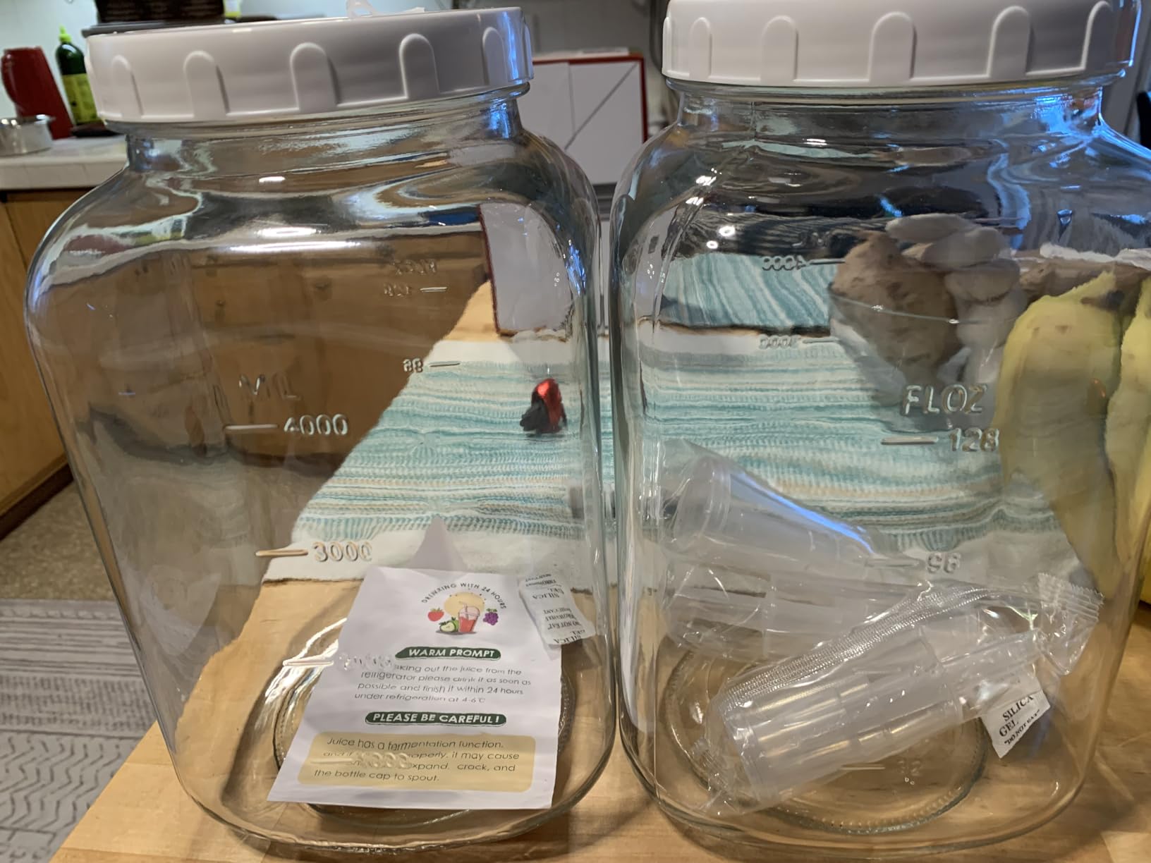 Glass Fermentation Jar Large Pickle Jar Kimchi Containers for Kumbucha Mead | 1.5 Gal, 4.3