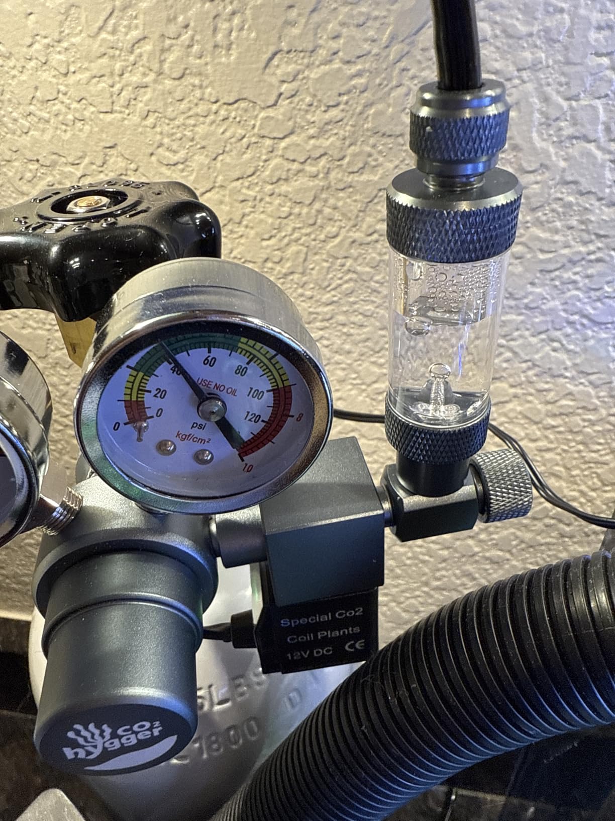 Aquarium Regulator with Dual Pressure Gauges, 12V DC Solenoid Valve, Bubble Counter & Check Valve - Precise Display for Aquatic Plant CO2 System customer photo 2