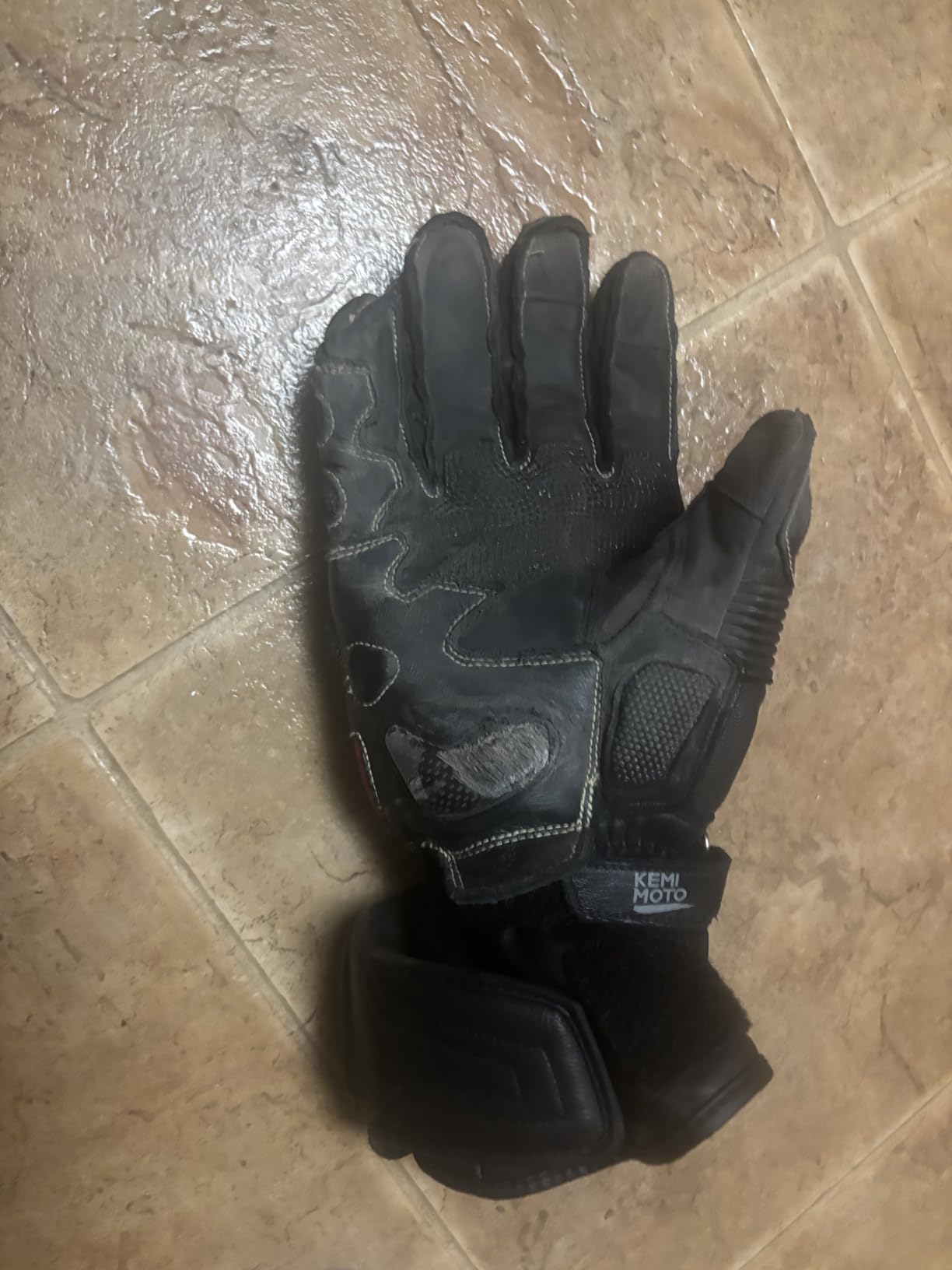 KEMIMOTO Leather Motorcycle Gloves for Men and Women, CE-Certified, Riding Racing Gloves with ESA Cushioning Kevlar Carbon Fiber Knuckle Protection for Dirt Bike Motorbike Outdoor Sports customer photo 2