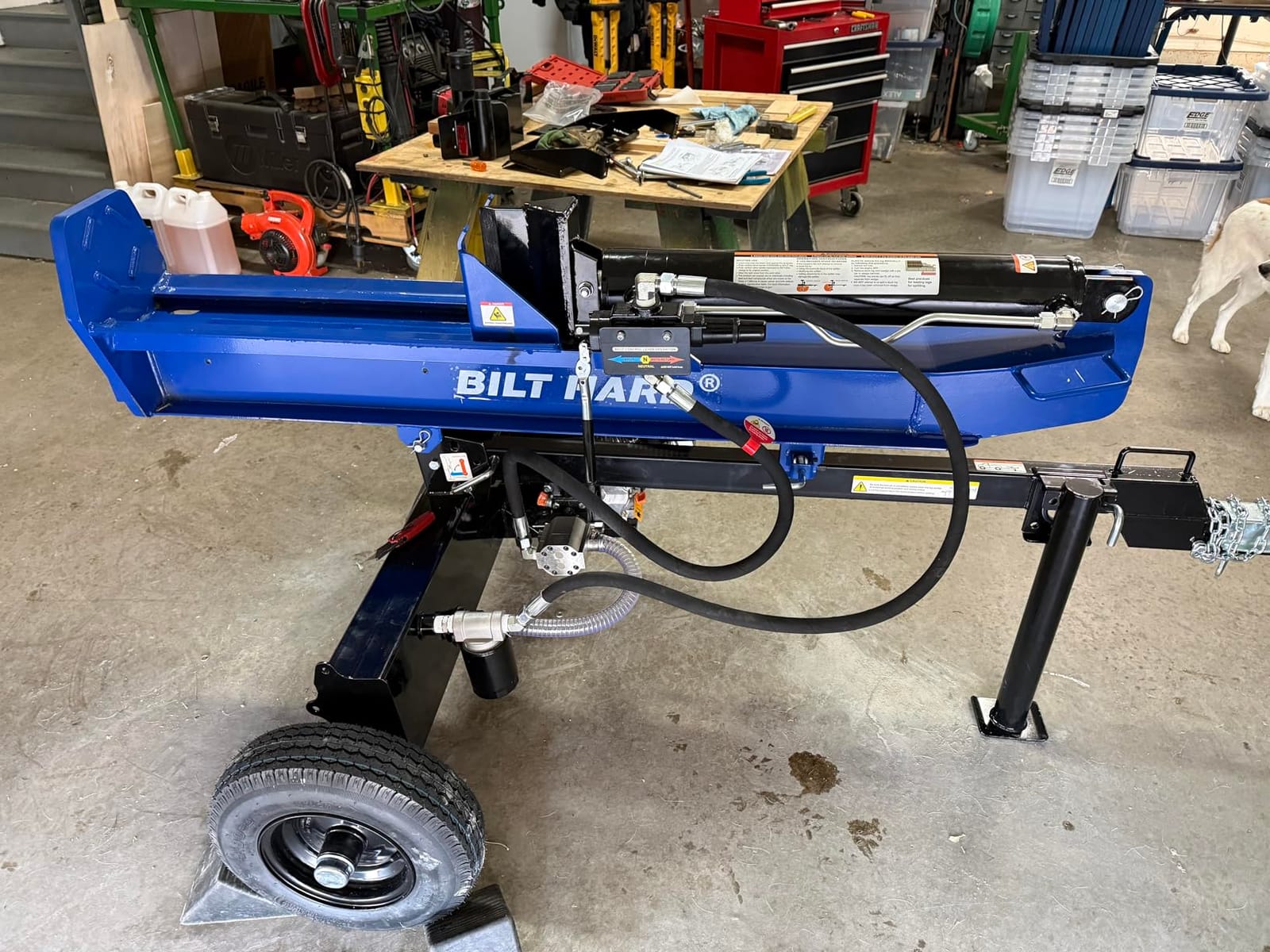 BILT HARD Full Beam 30-Ton Horizontal/Vertical Gas Powered Hydraulic Log Splitter with 223cc OHV Engine, 2