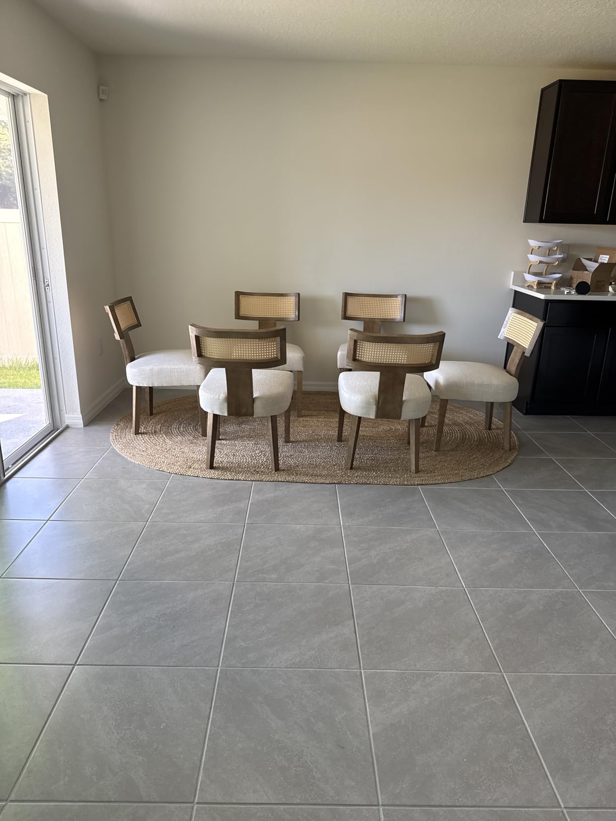 DEXI Round Sisal Rug 6x6, Indoor Outdoor Area Rugs for Living Room, Natural customer photo 1