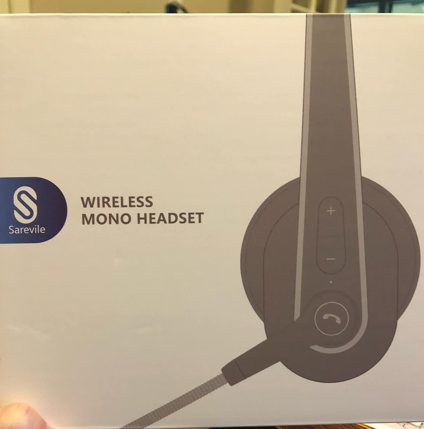 Sarevile Bluetooth Headset with USB Dongle for Computer, Single-Ear Wireless Headset with Noise Cancelling Microphone for Office & Truckers, Bluetooth V5.2 with Mute Button for Work customer photo 2