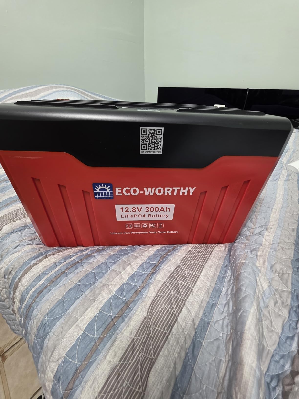 ECO-WORTHY 12V 314AH ​LiFePO4 Lithium Battery Bluetooth with SOC LEDs, Low Temp Protection, 4019WH, 200A BMS Up to 15000 Deep Cycle for Off-Grid, RV, Solar Power System, HomeBackup customer photo 1