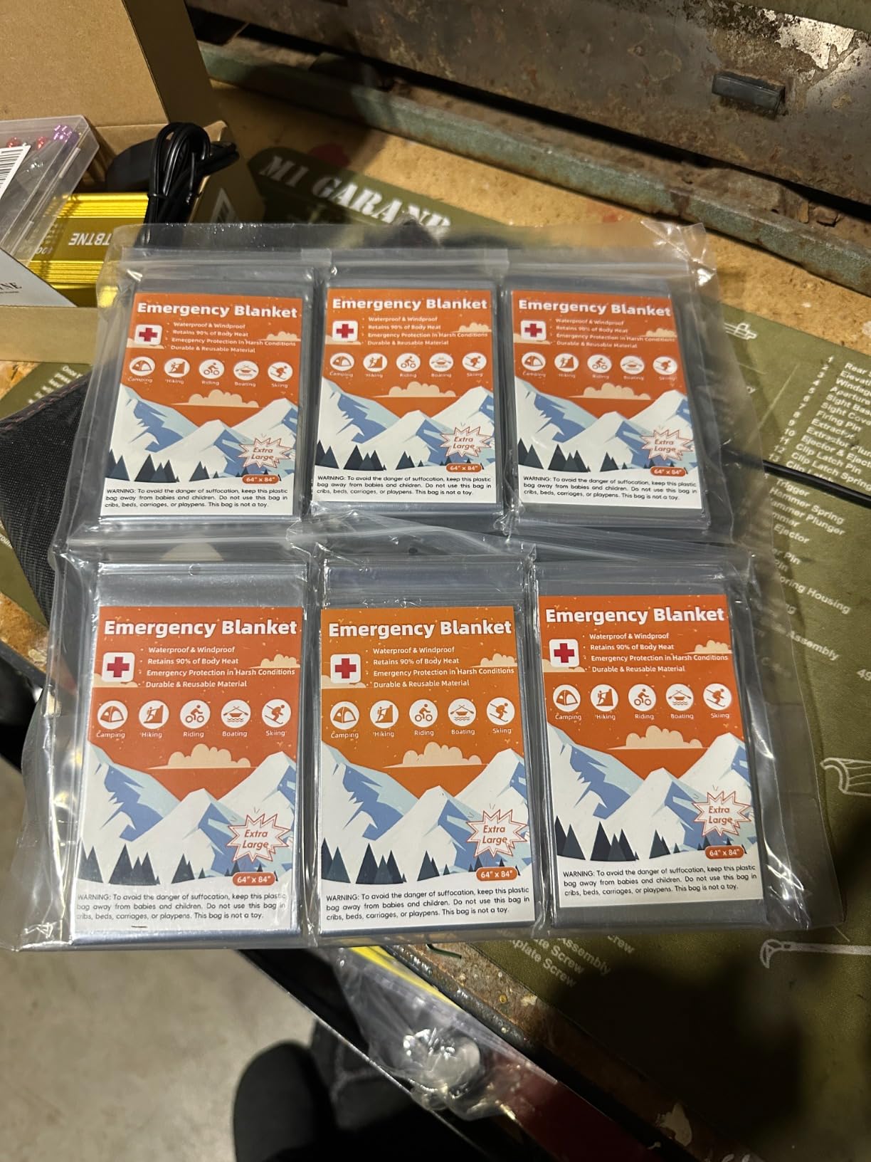 Emergency Mylar Blankets, Survival Space Blanket, 6 Pack - Extra Large 84 x 64 in Waterproof customer photo 2