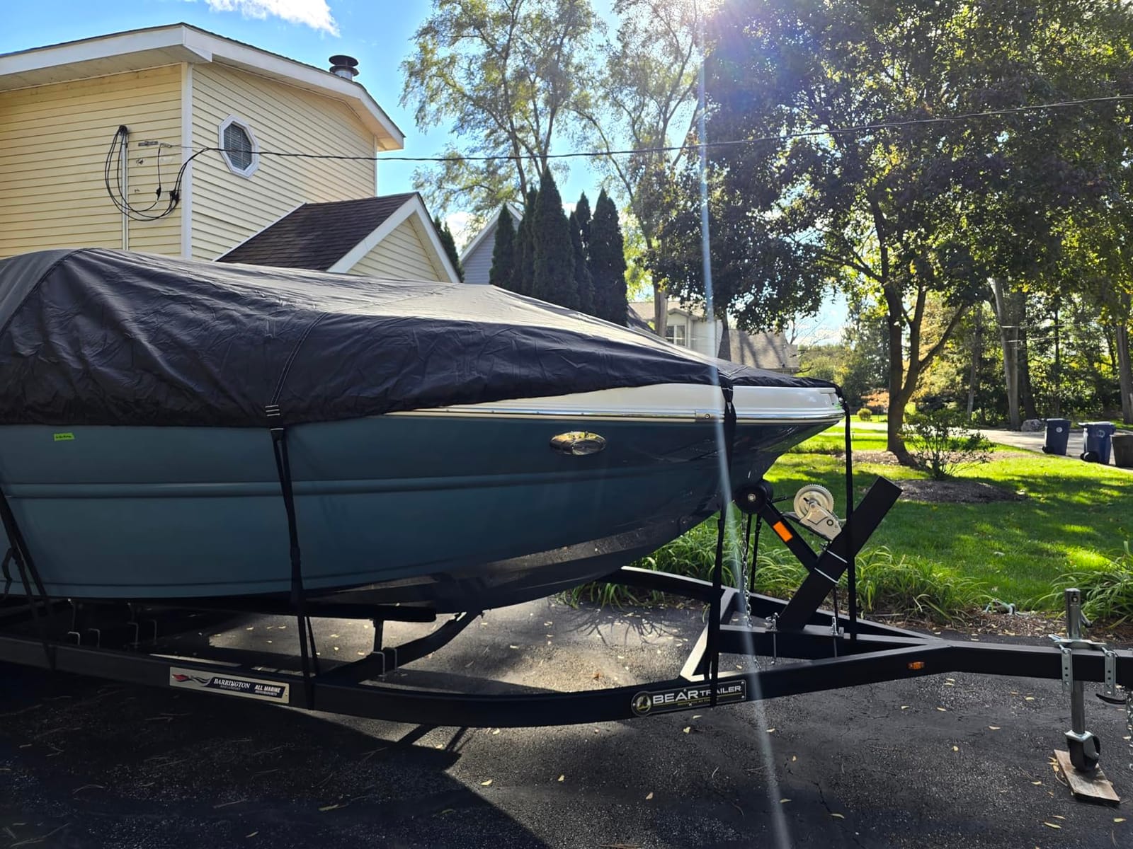 1600D+1200D V-Hull Boat Cover with 2