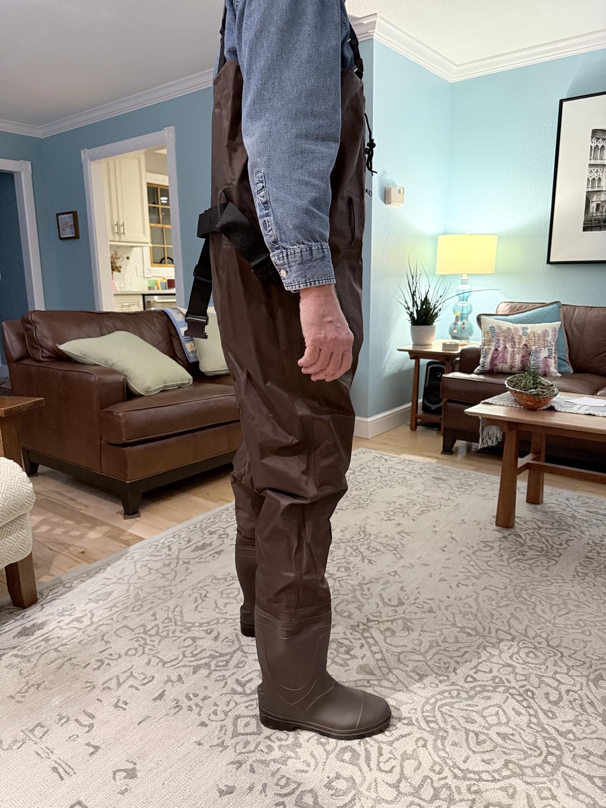 LHG Fishing Waders for Men Women 2-Ply 420D Nylon/PVC Duck Hunting Wader customer photo 2