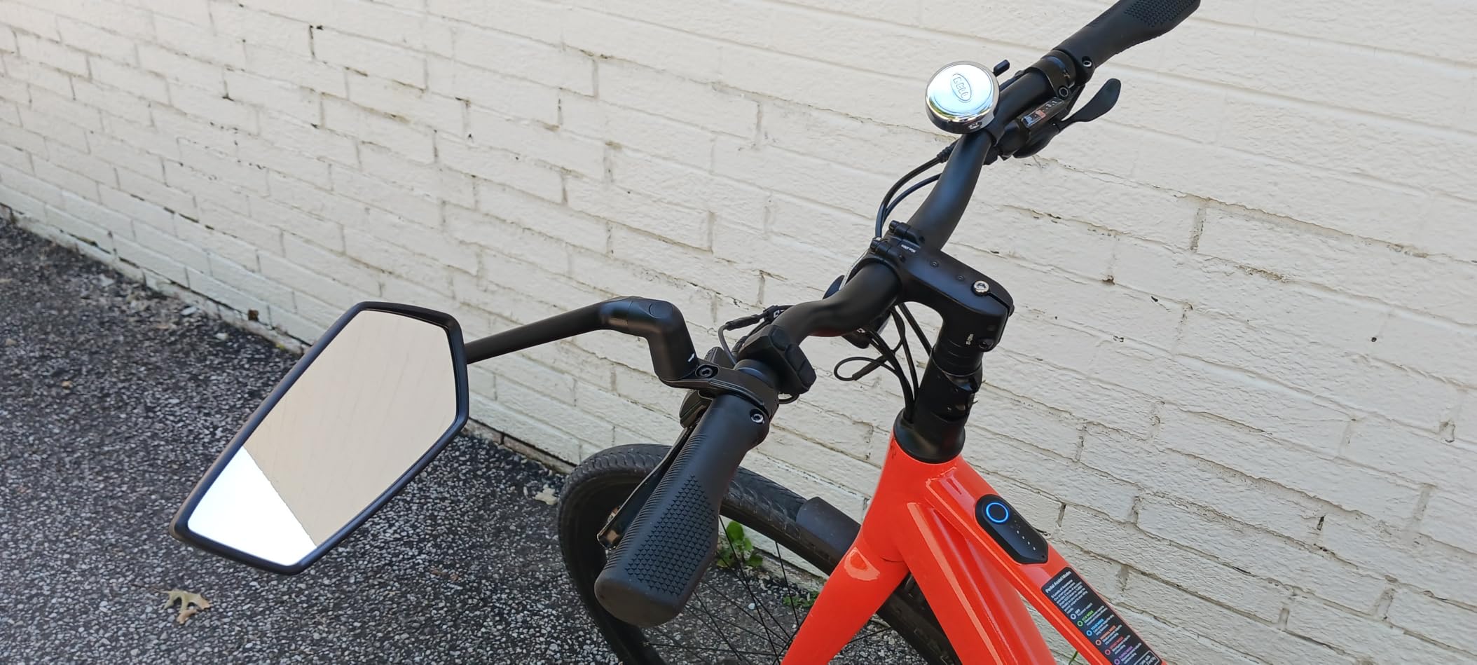 RBRL Bike Mirror, 3D Adjustable Arm for Extended Reach, Aluminum Alloy Anti-shake Bicycle Rearview Mirrors, 360° Panoramic Rearview, Wide Angle Shatterproof & Foldable E-bike Mirror (left+right) customer photo 1