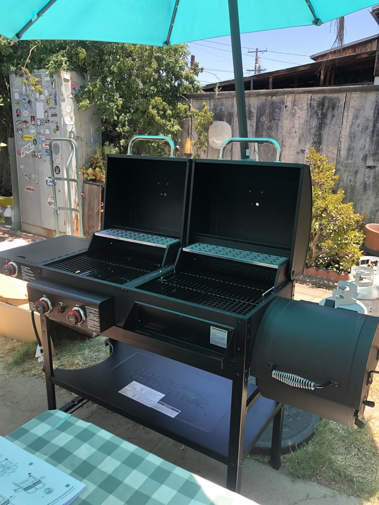 ZH3005Y 2-Burner Gas and Charcoal Grill Combo Black customer photo 2