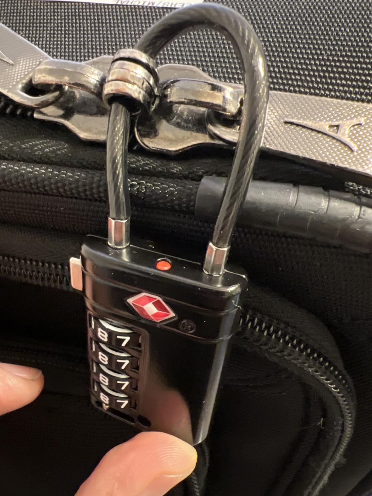 Forge Open Alert TSA Approved Luggage Locks, Black, 2 Pack Locks | TSA Approved, TSA Open Alert, Advanced TSA008 Lock Core, Resettable, Flexible Cable, Zinc Alloy Body, Large White Numbers customer photo 1