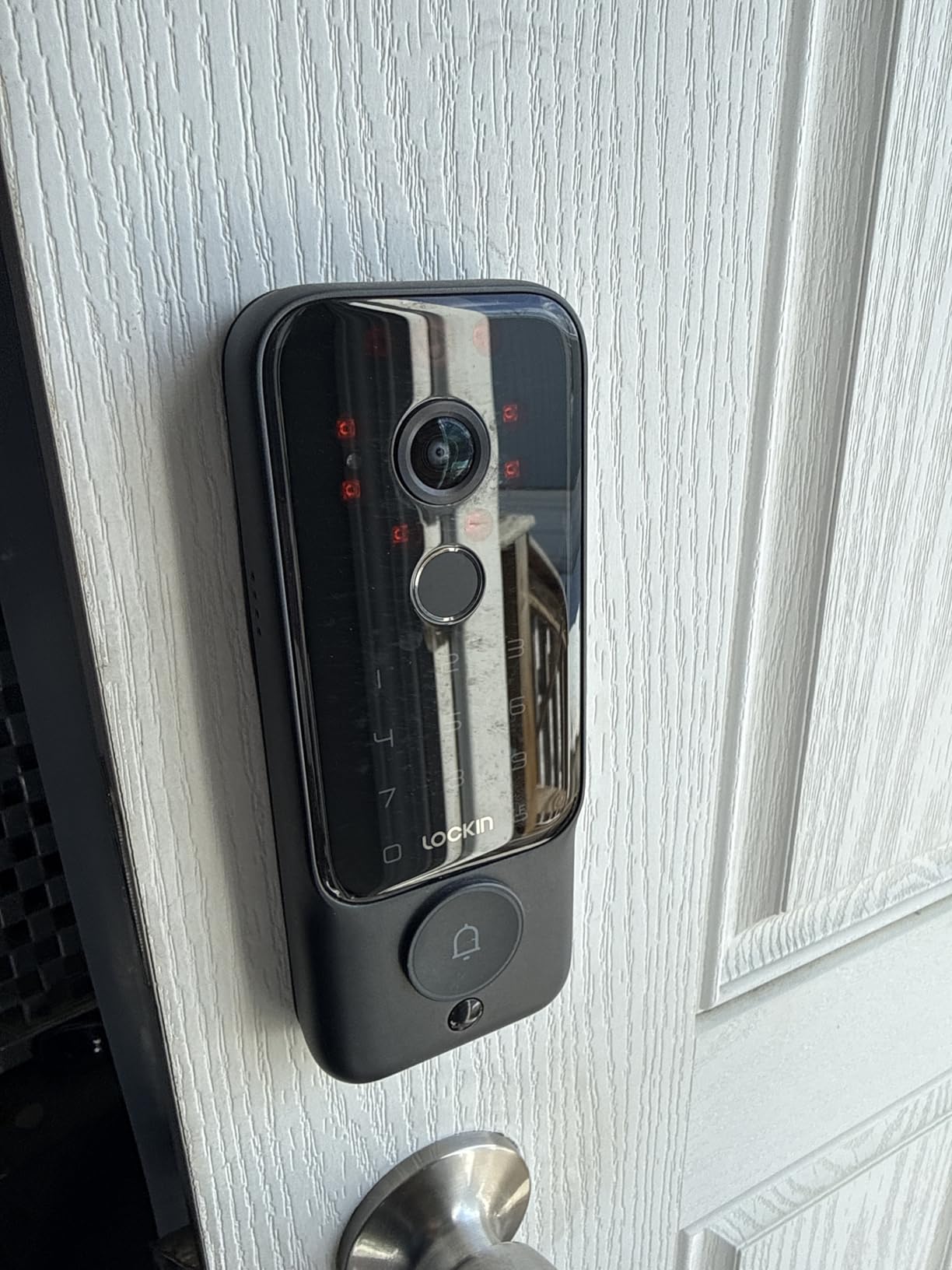 Lockin Veno Plus, All-in-One Smart Lock for Front Door | Palm Vein and Fingerprint Keyless Entry, 2K 180° Ultra-Wide Camera, Night Vision, Built-in WiFi, 8GB Storage, No Monthly Fee customer photo 2