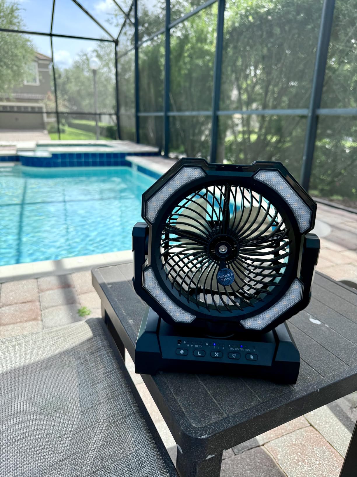 Camping Misting Fan, 24000mAh Portable Battery Powered Fan with Mist, Light | 9oz Water Tank, 2 Mode Last 5H Mister, Rechargeable, 120H Cooling, 4 Speeds, Sleep Mode, for Outdoor Gear, Travel Essentials customer photo 1