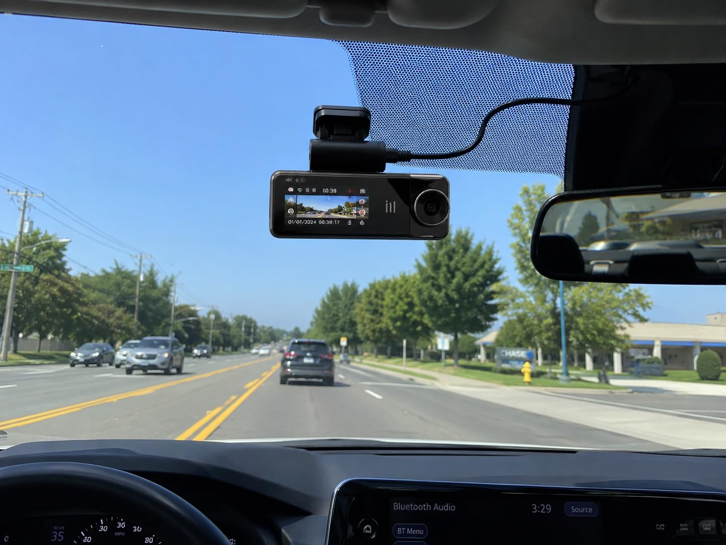 galphi 4K Dash Cam Front, 5GHz WiFi, 32GB Card Included, Mini Dashcam | Screen-Free, APP Control, 160° Wide Angle, G-Sensor, Loop Recording, 24H Parking Monitor, Night Vision, Easy Install customer photo 1