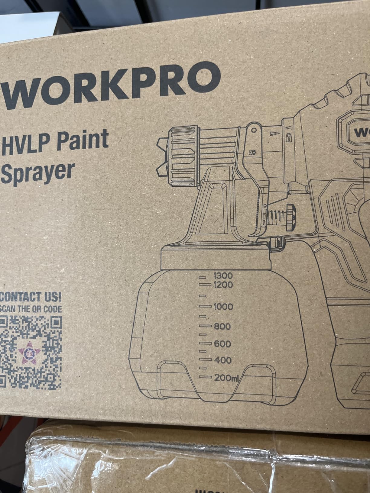 WORKPRO 600W HVLP Paint Sprayer with 4 Nozzles & 44 fl.oz Container customer photo 1