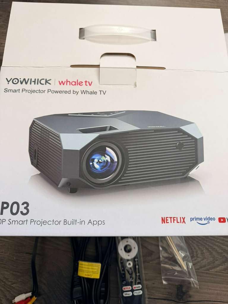 [Compatible with Netflix/High Brightness] Smart Projector with WiFi 6 and Bluetooth 5.3, 4K Outdoor Movie Projector with Prime Video/YouTube, Portable Proyector Compatible with HDMI/USB/iOS/Android customer photo 2