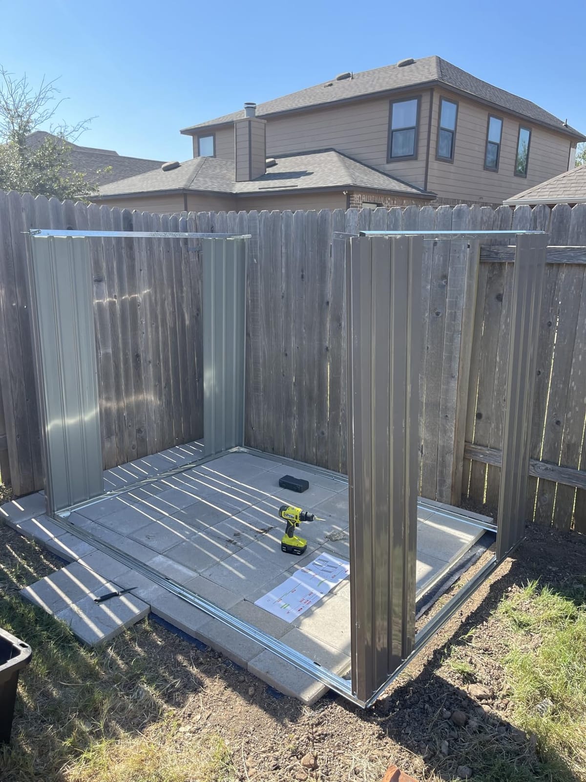 Aoxun 7.3'x5.3' Shed with Floor Galvanized Steel Outdoor Storage Shed Brown customer photo 1