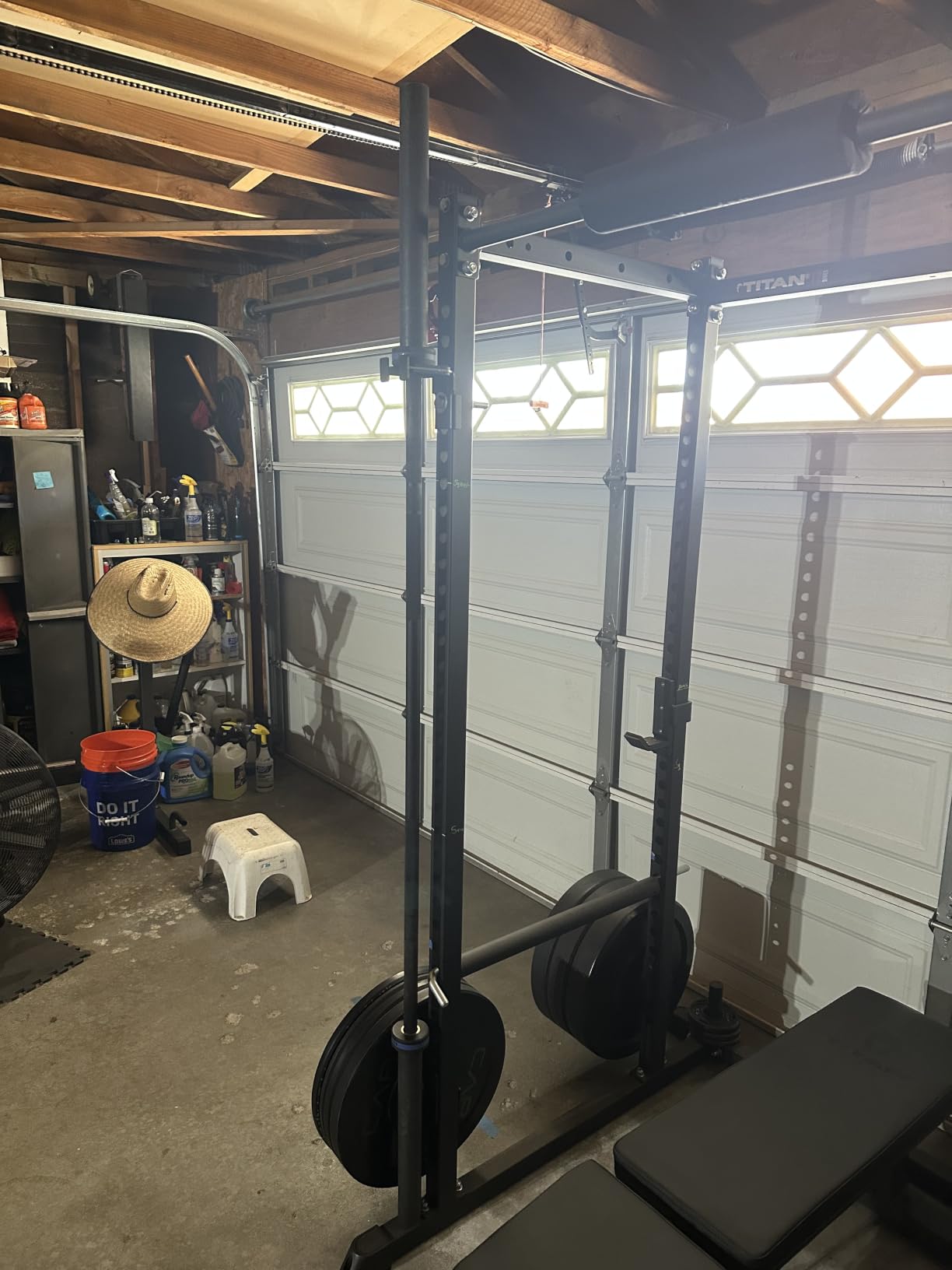 Rack-Mounted Olympic Barbell Holder for 2x2 & 2x3 Power Racks, No Drilling Required, Heavy-Duty Steel Storage with Protective Padding, Space-Saving Gym Equipment customer photo 2
