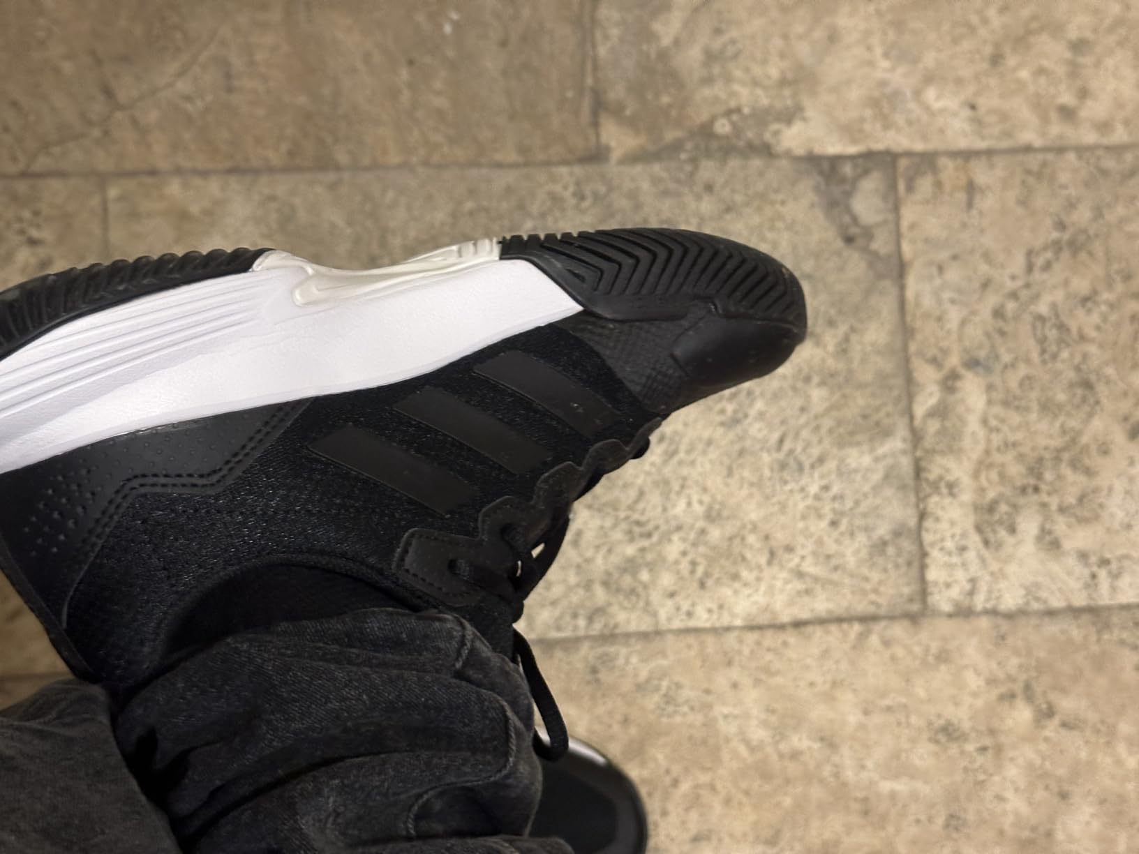 adidas Mens Gamecourt 2.0 Tennis Sneakers Shoes - Black customer photo 1