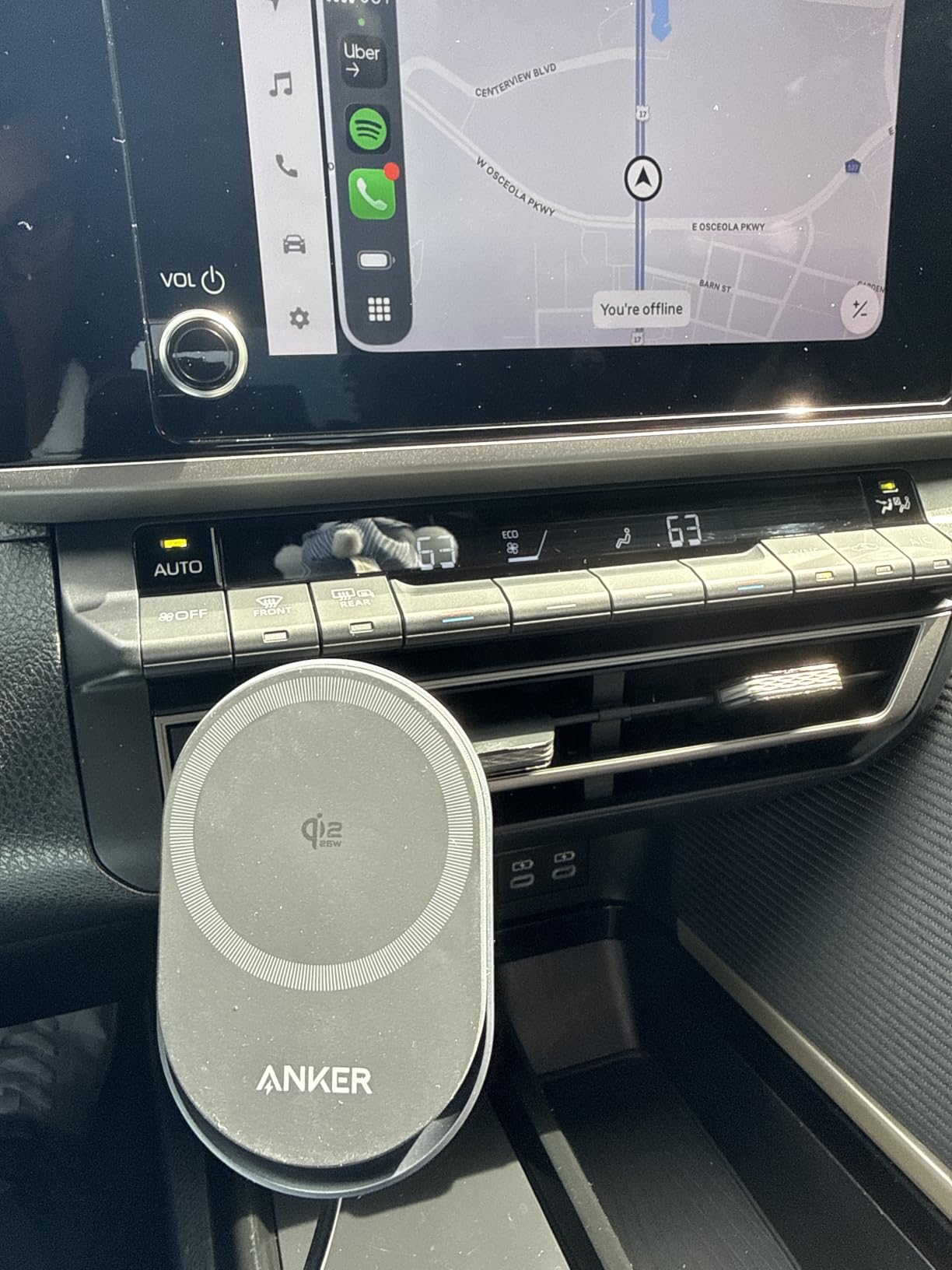 Anker Prime Qi2 25W MagSafe Compatible Wireless Car Charger Mount | AirCool Phone Holder with Vent Clip and Fast Power, for iPhone 17 - 12 Series, and More (Adapter Included) customer photo 1