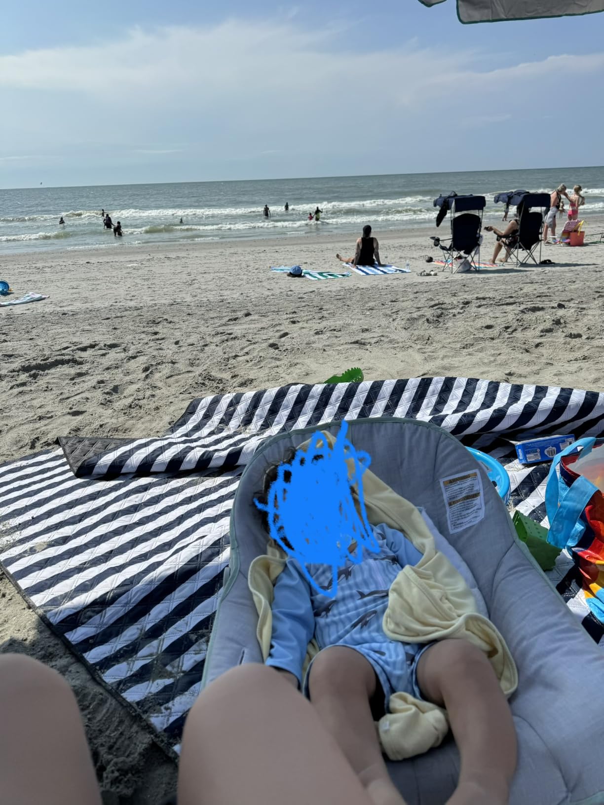 Genovega Waterproof Sandproof Beach Blanket Picnic Outdoor Mat Rug Extra Large Foldable Sand Free Big Giant XL Towel Car Essential Roadtrip Gadget Rv Accessories Gear Must Have Hiking Item Necessities customer photo 2