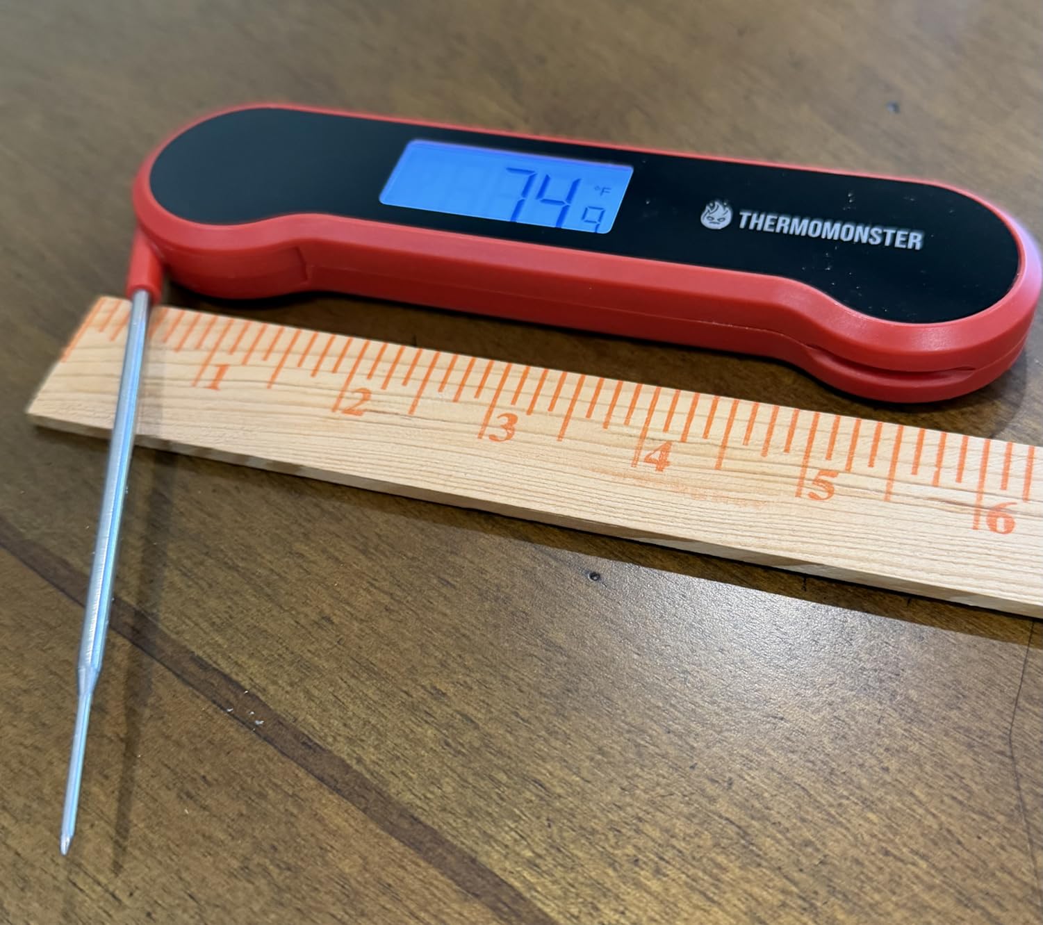 0.5 Sec Instant Read Meat Thermometer Digital for Cooking, Red customer photo 2