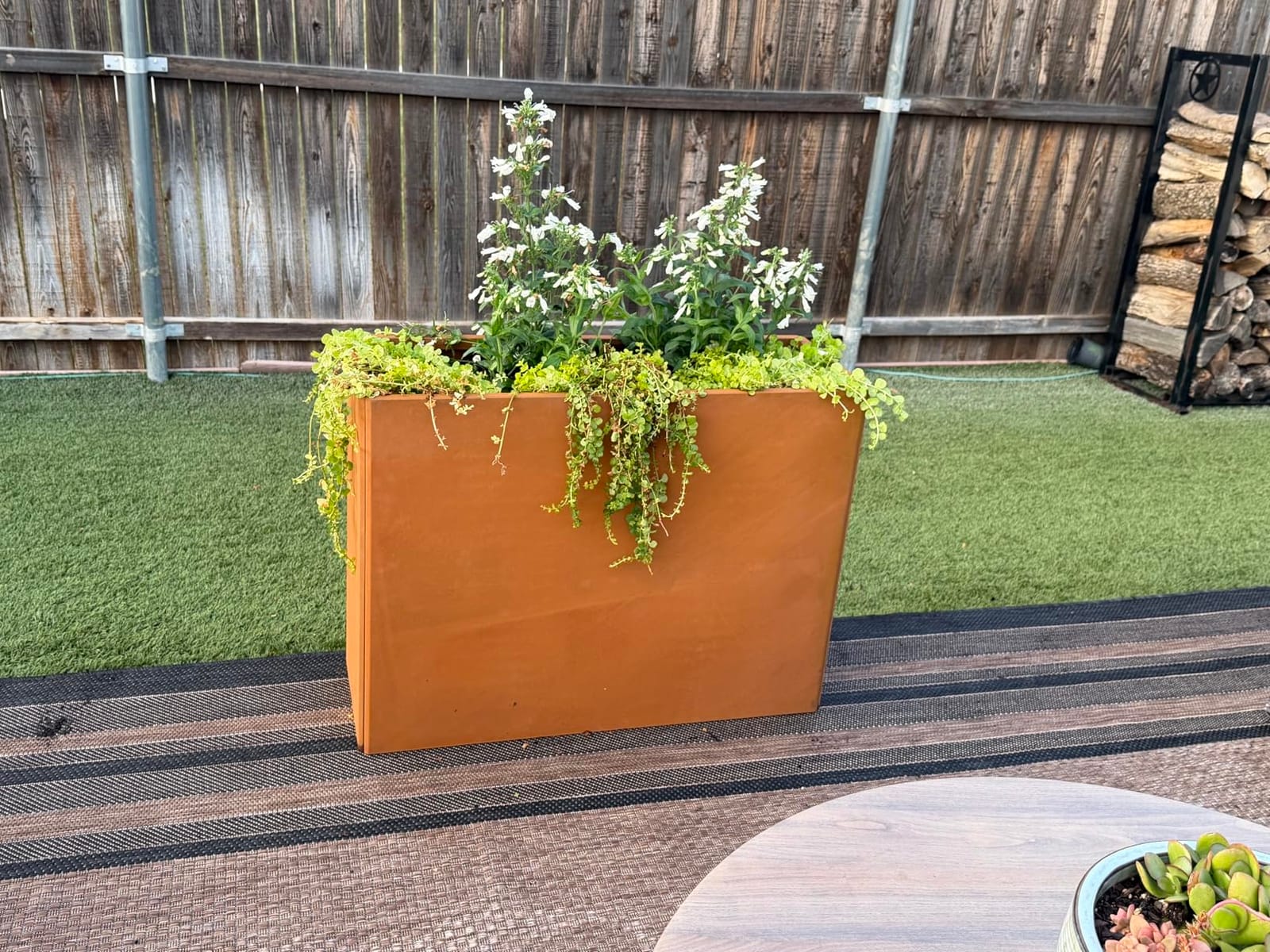 Cor Ten Steel Planters – 32x12x24H Inch Planter Box Rustic customer photo 2