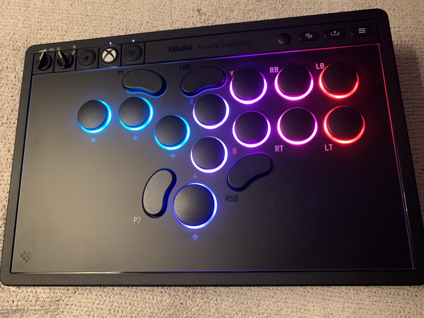 8BitDo All-Button Arcade Controller for Xbox Series X|S, Xbox One & PC | Officially Licensed, 2.4G Wireless, Leverless, Low-Profile Mechanical Switches, Programmable, Hot-Swappable PCB, RGB Lighting customer photo 2