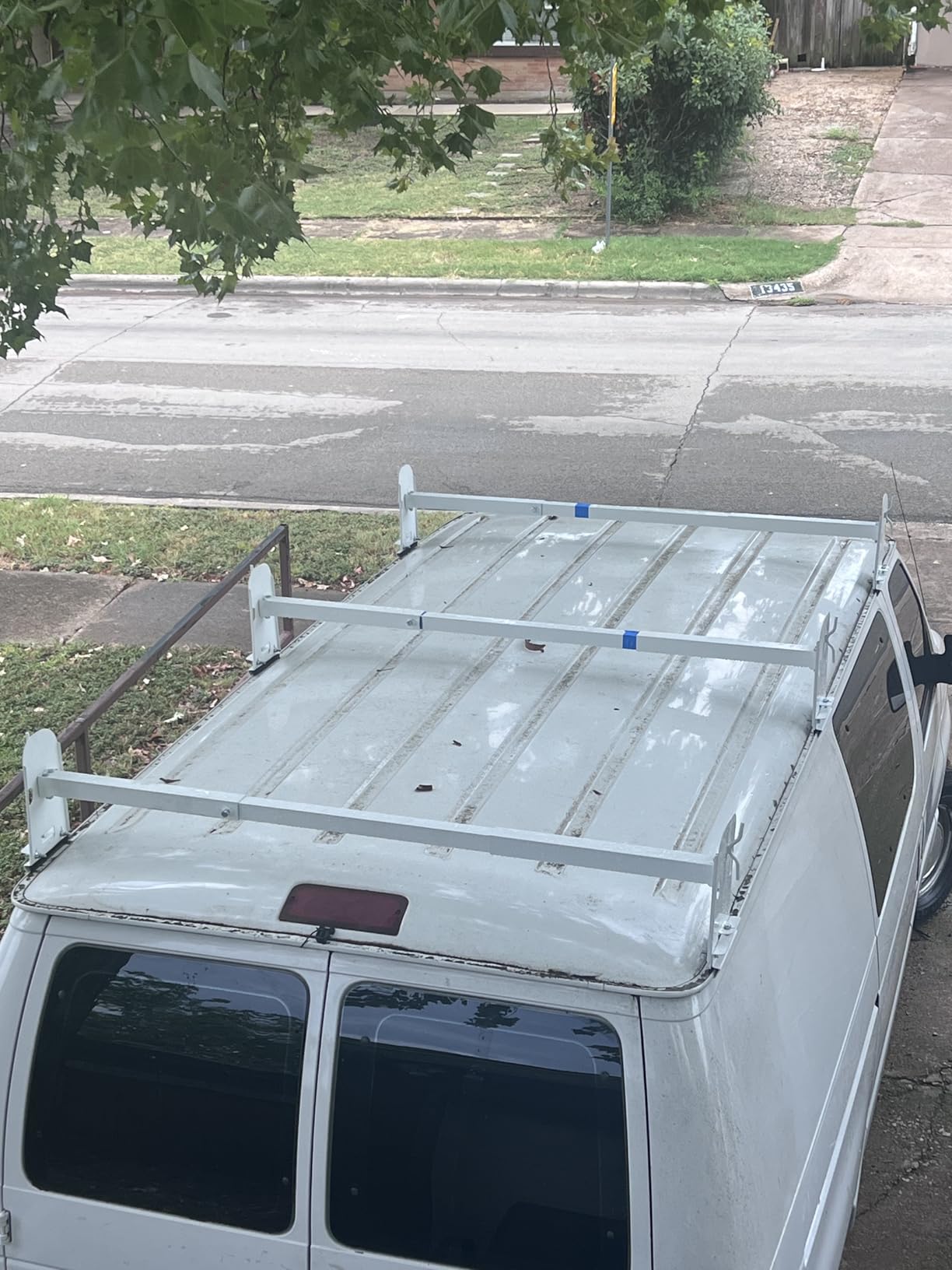 Universal Van Roof Rack 3 Bar Set, White Van Roof Ladder Rack customer photo 2