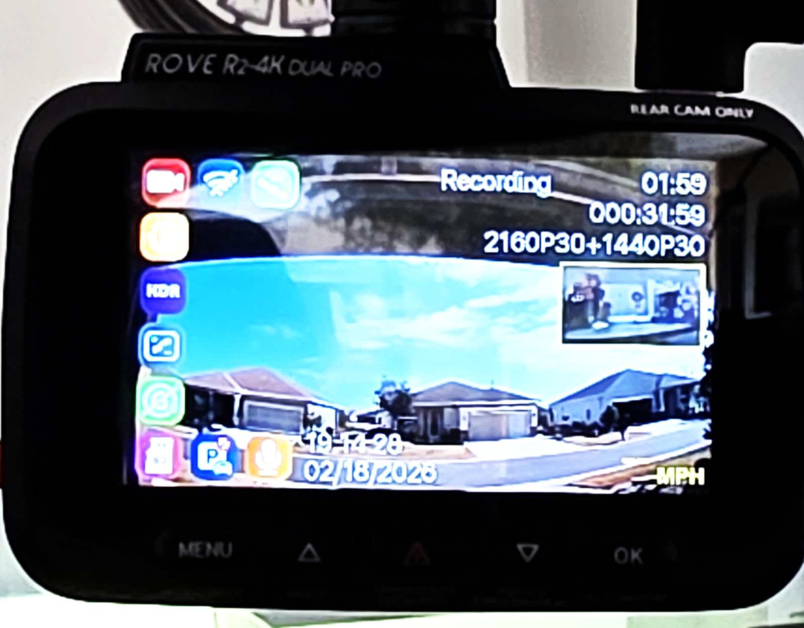 ROVE R2-4K Dual PRO Dash Cam Front and Rear, 4K+2K Dash Camera for Cars | Dual STARVIS 2 IMX678 + IMX675 Sensors, FREE 128GB Card + CPL, WiFi 6 - up to 30MB/s, Night Vision, 3