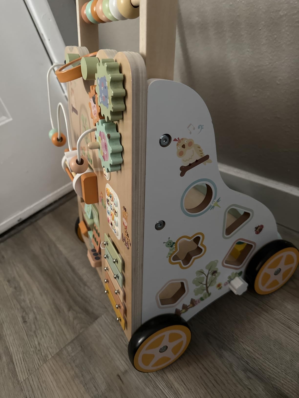 Weilim Wooden Baby Walker, 10-in-1 Montessori Push Walker for Toddlers 1+ customer photo 1